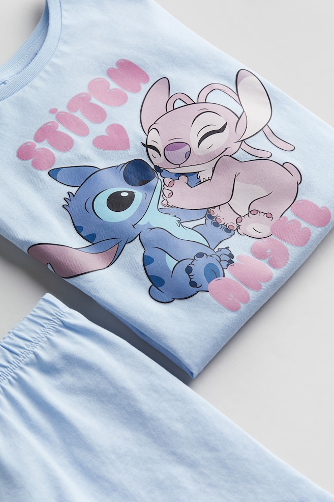Pyjama en jersey imprimé - Bleu clair/Lilo & Stitch/Rose clair/Minnie - 2