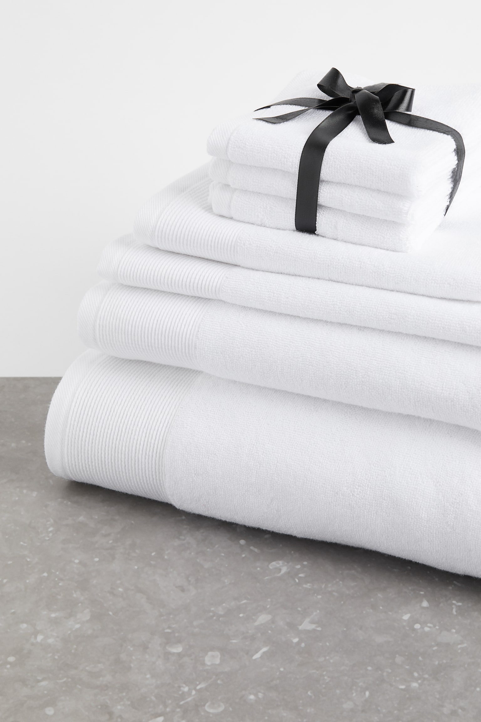 Cotton terry bath towel - White - 2