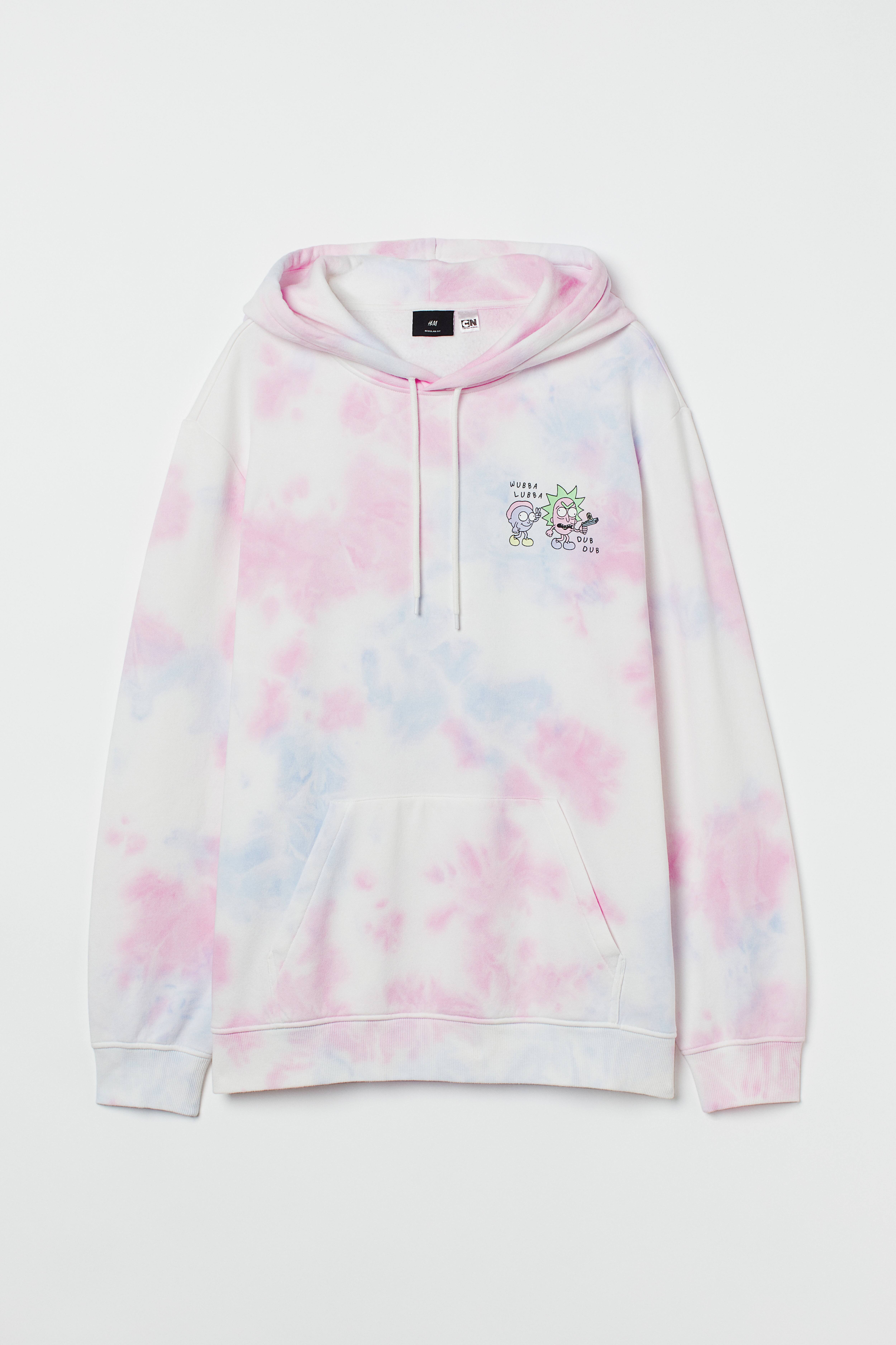 Regular Fit Hoodie Light pink Rick and Morty Men H M IE