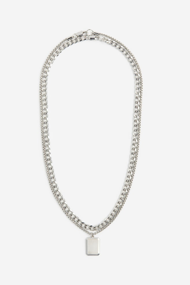 2-pack necklaces - Silver-coloured/Black - 1