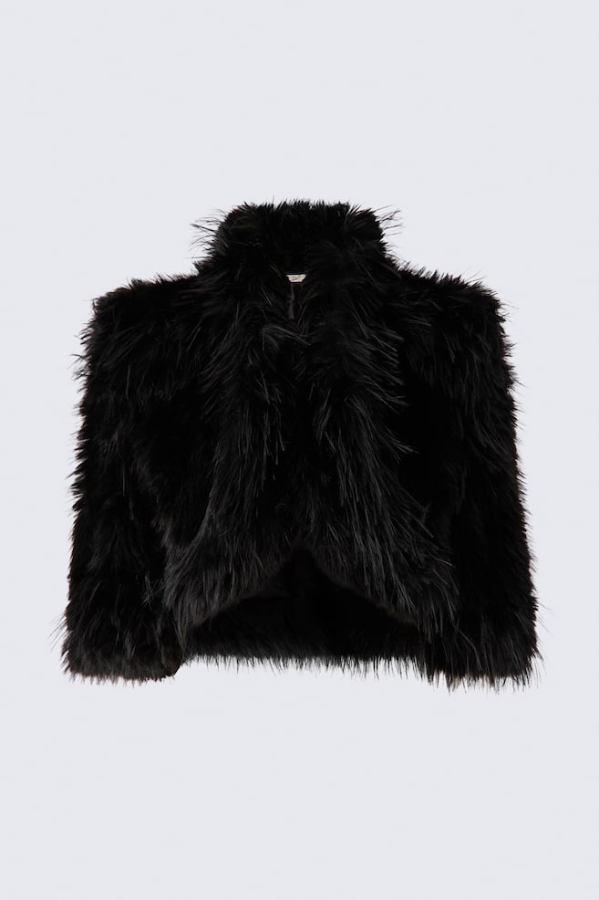 Fluffy jacket - Black - 1