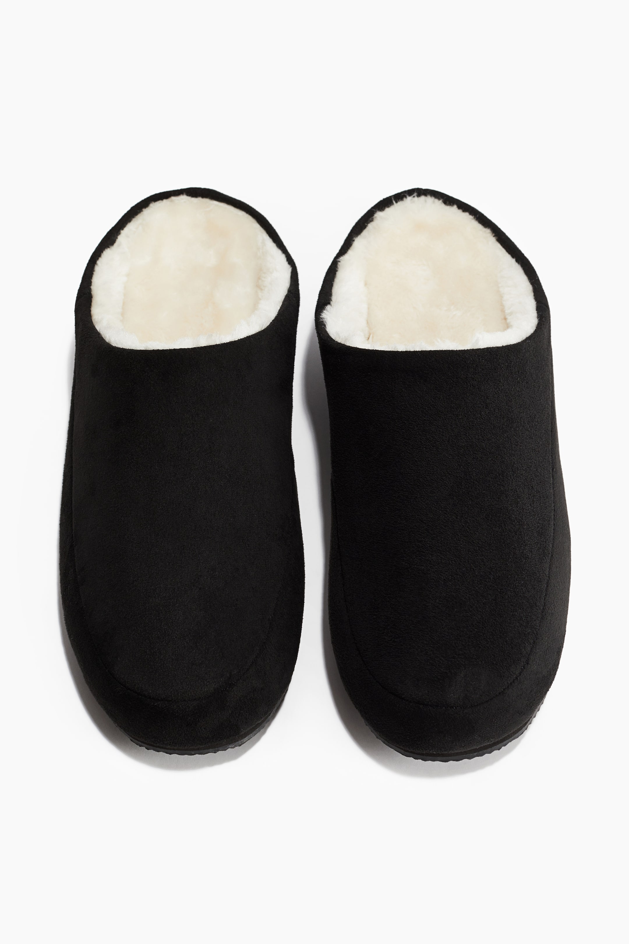 Teddy-lined slippers - Black - Men | H&M GB 2