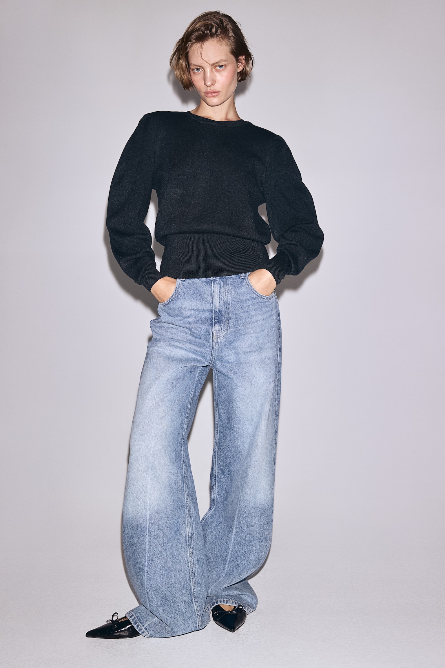 Женский топ H&M Top with Shoulder Pads, цвет: Тёмный зелёный — фото 3