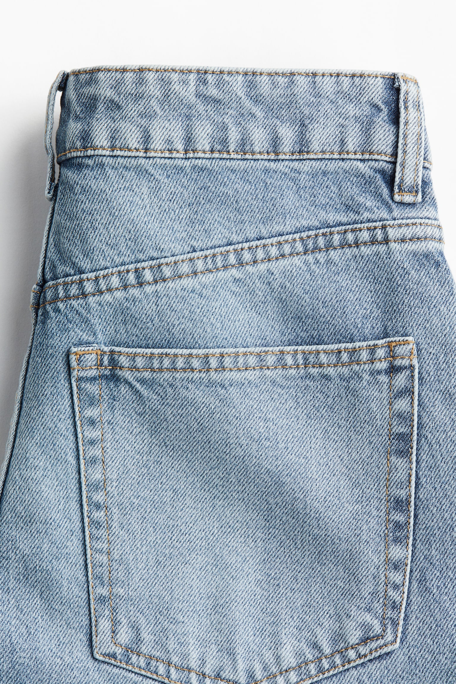 Straight turn-up jeans - Light denim blue/Dark denim blue - 5