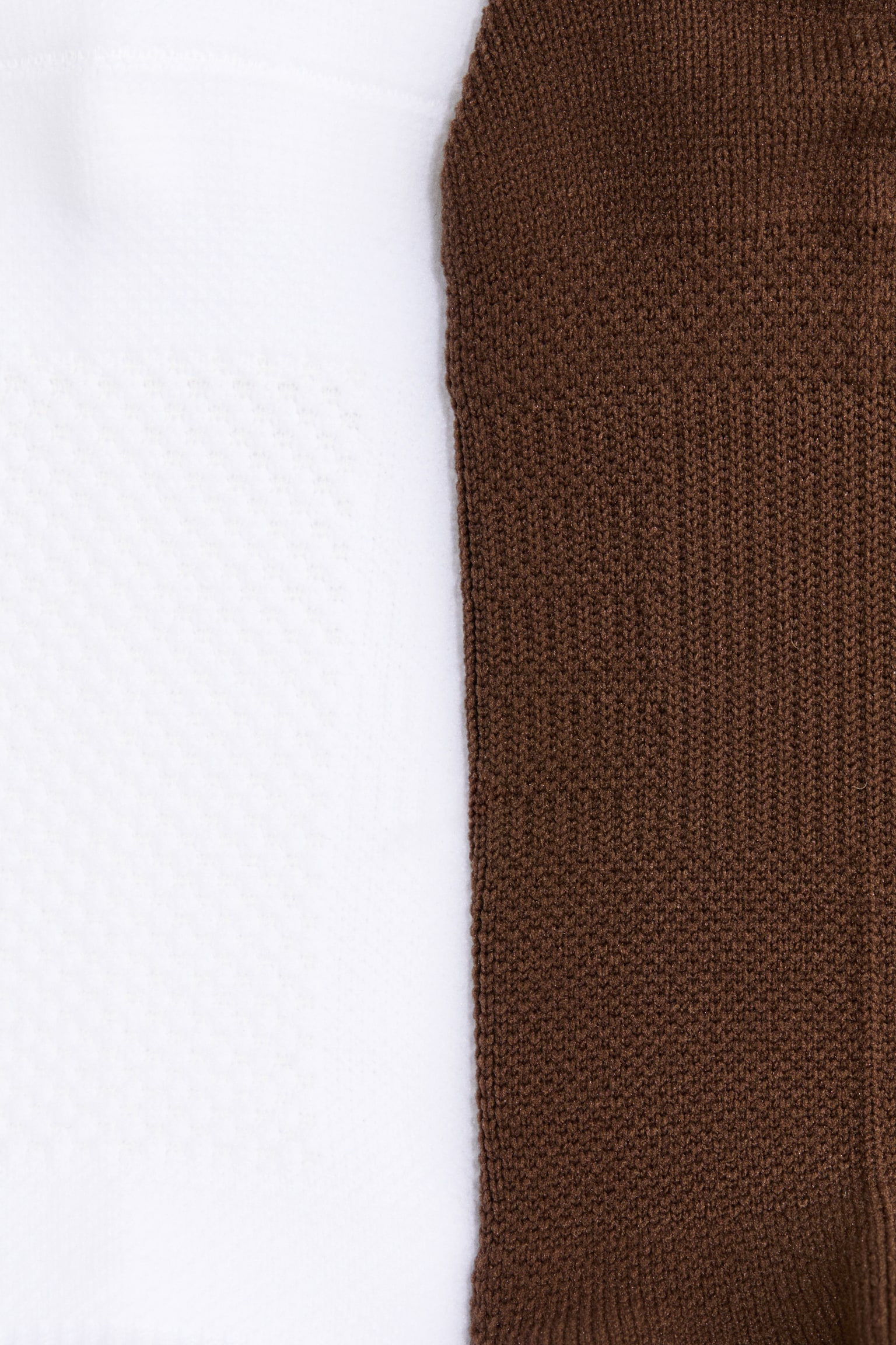 Носки DryMove™ Tennis, 2 шт. — H&M, цвет: Белый / Тёмный коричневый — фото 2