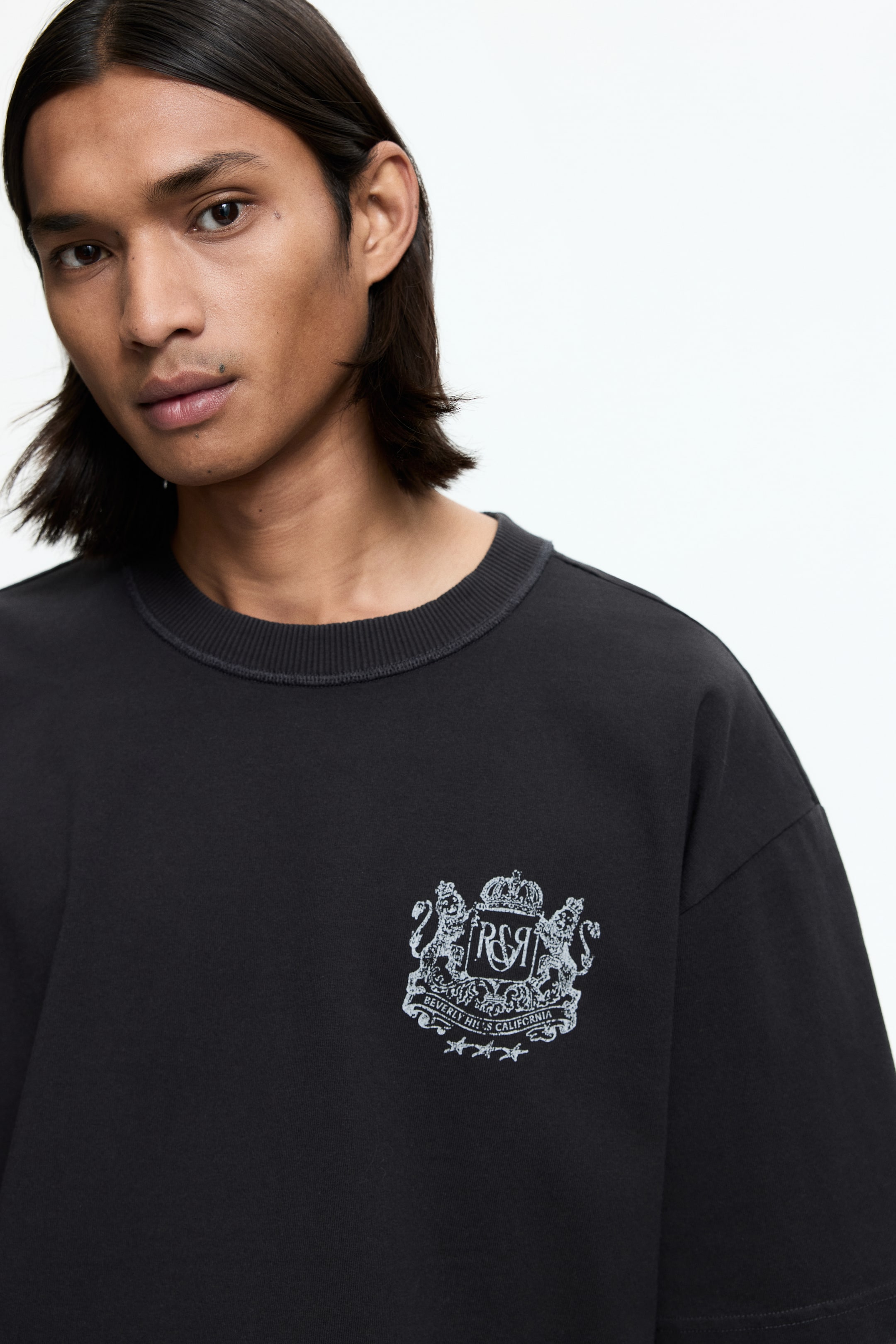 Мужские футболки H&M Loose-Fit Printed T-Shirt — фото 5