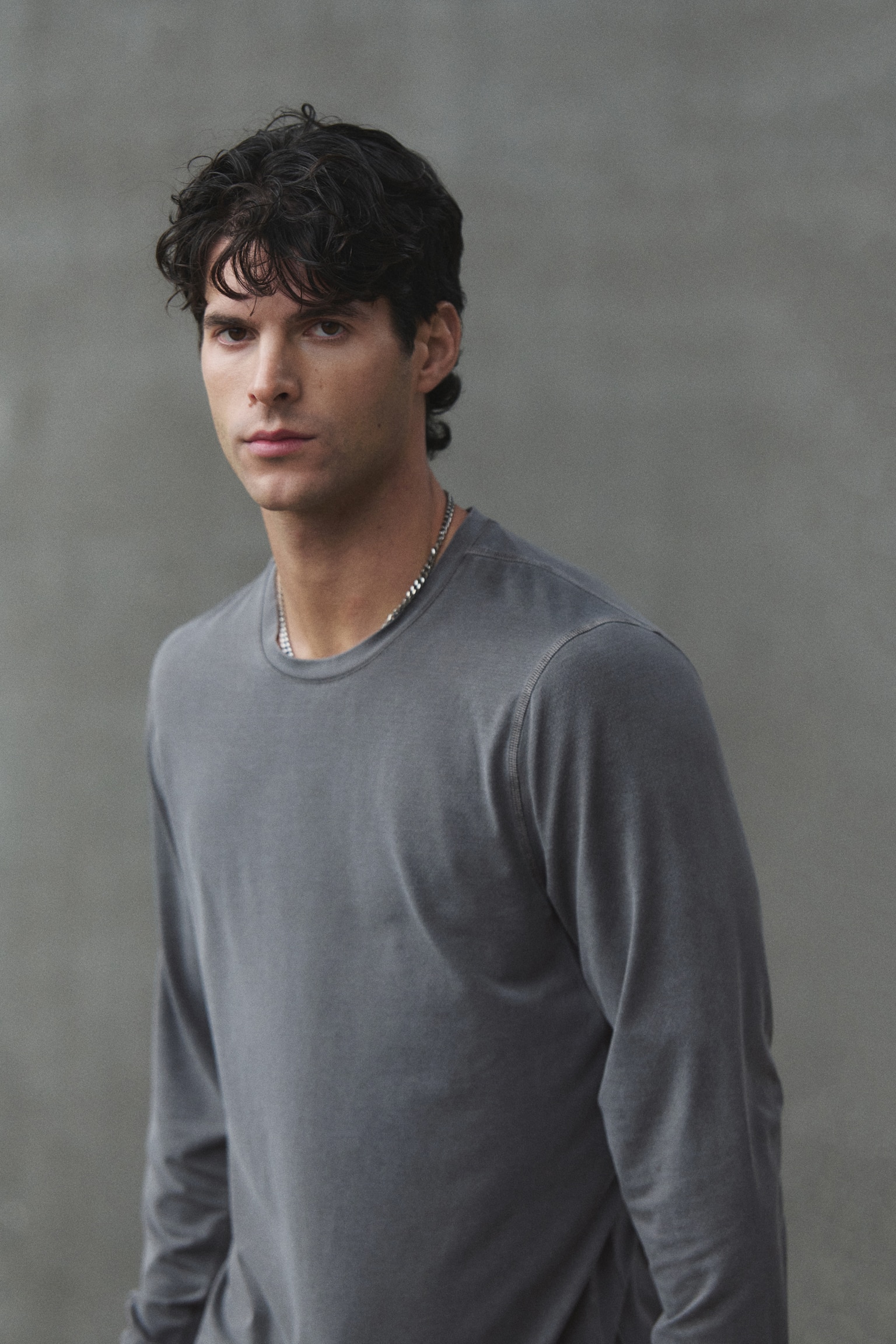 חולצת ספורט עם שרוולים ארוכים Regular Fit DryMove™ - אפור כהה - 5