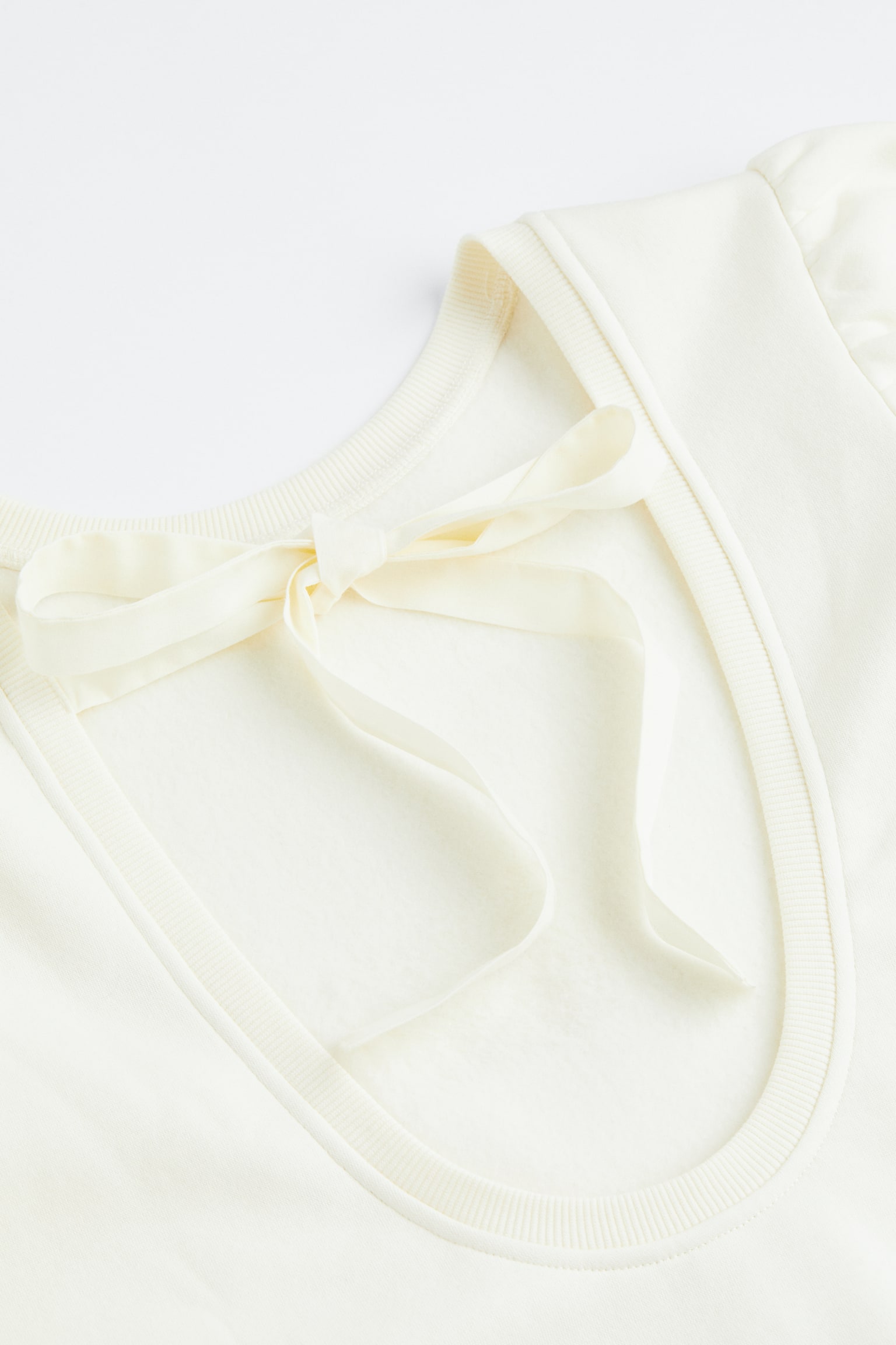 Open-backed sweatshirt - Cream - 2