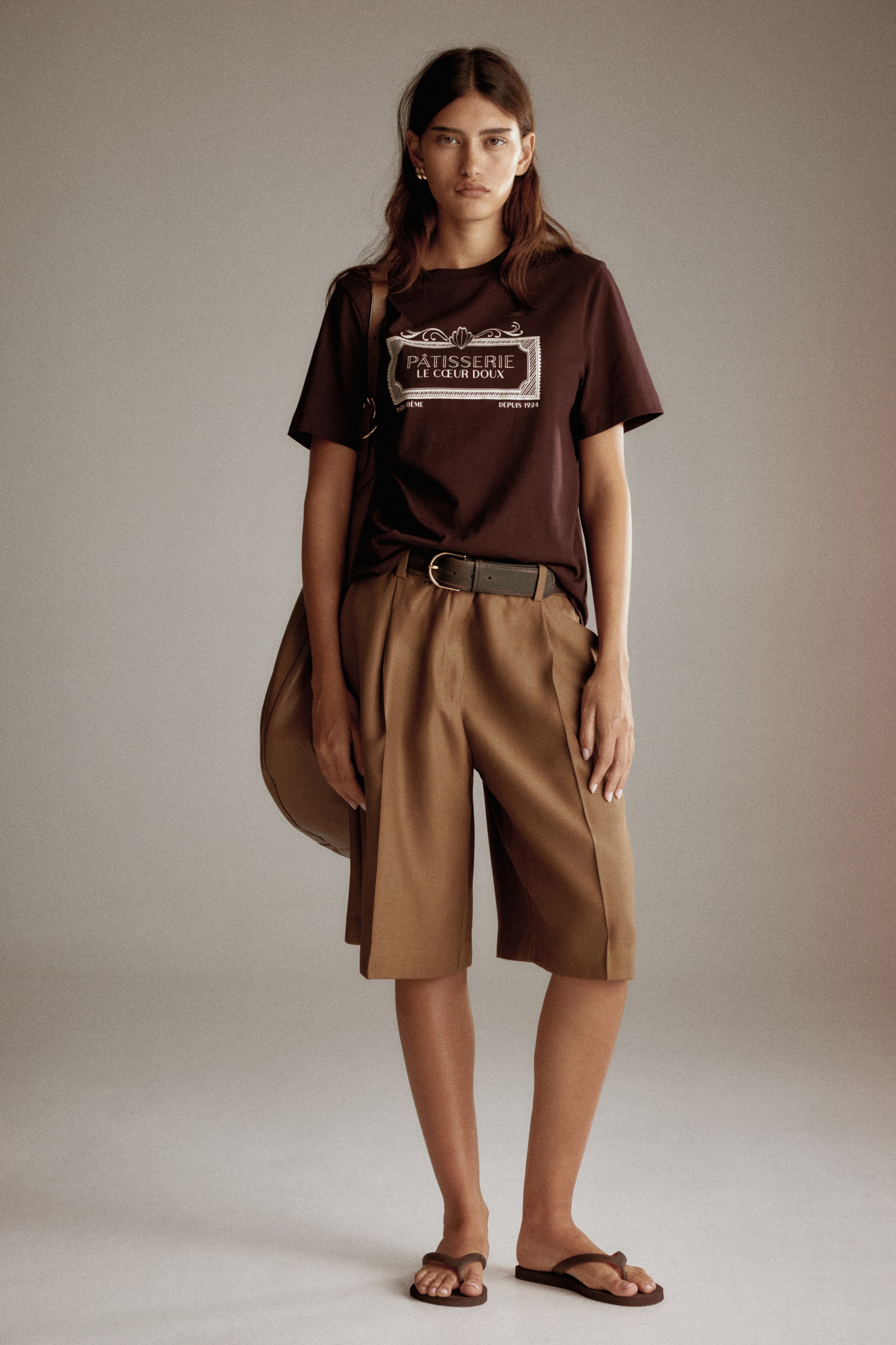 View larger image: T-Shirt with Motif - Burgundy/Pâtisserie - Ladies | H&M US 1