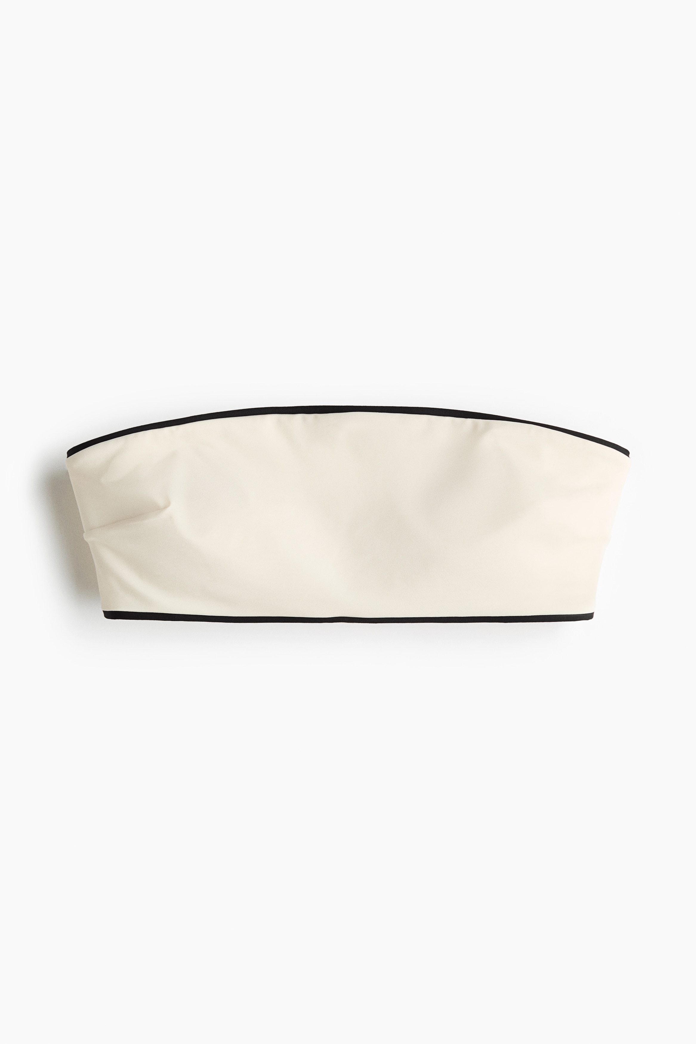 Top de bikini bandeau con relleno - Crema/Negro/Light pink/Patterned