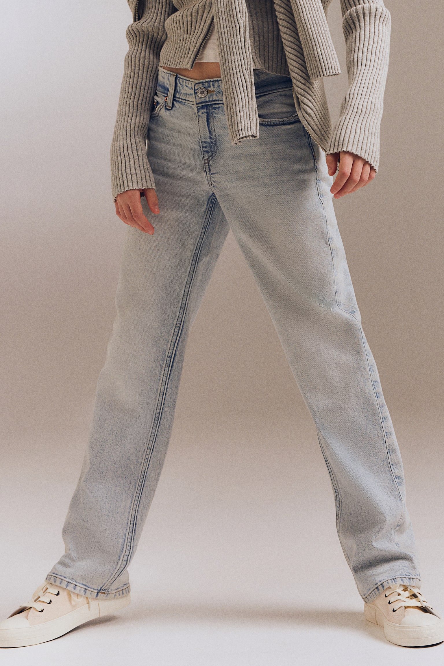 Straight Leg Jeans - Bleu denim clair/Bleu denim/Gris clair - 3