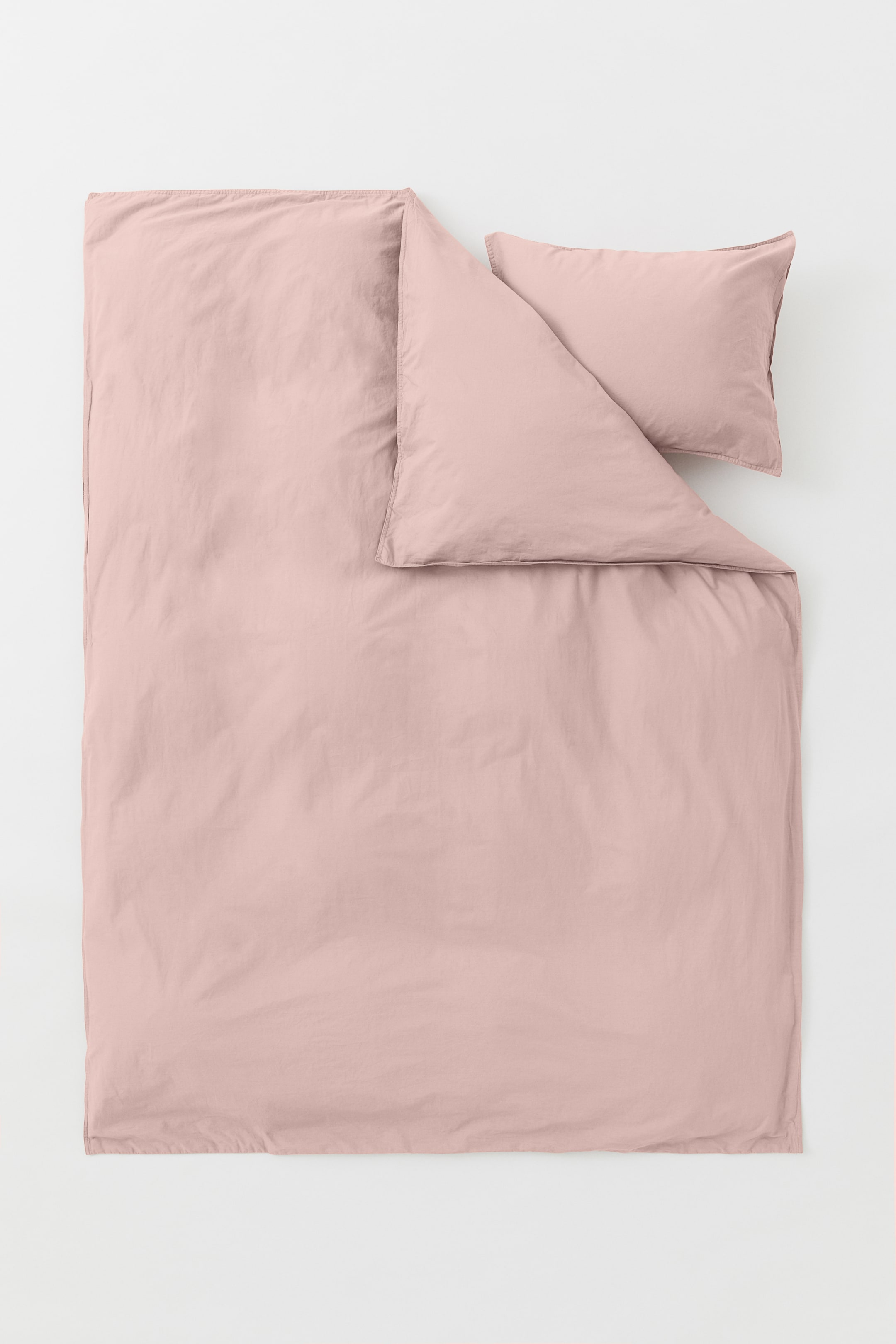 Washed Cotton Duvet Cover Set - Powder pink - Home All | H&M CA