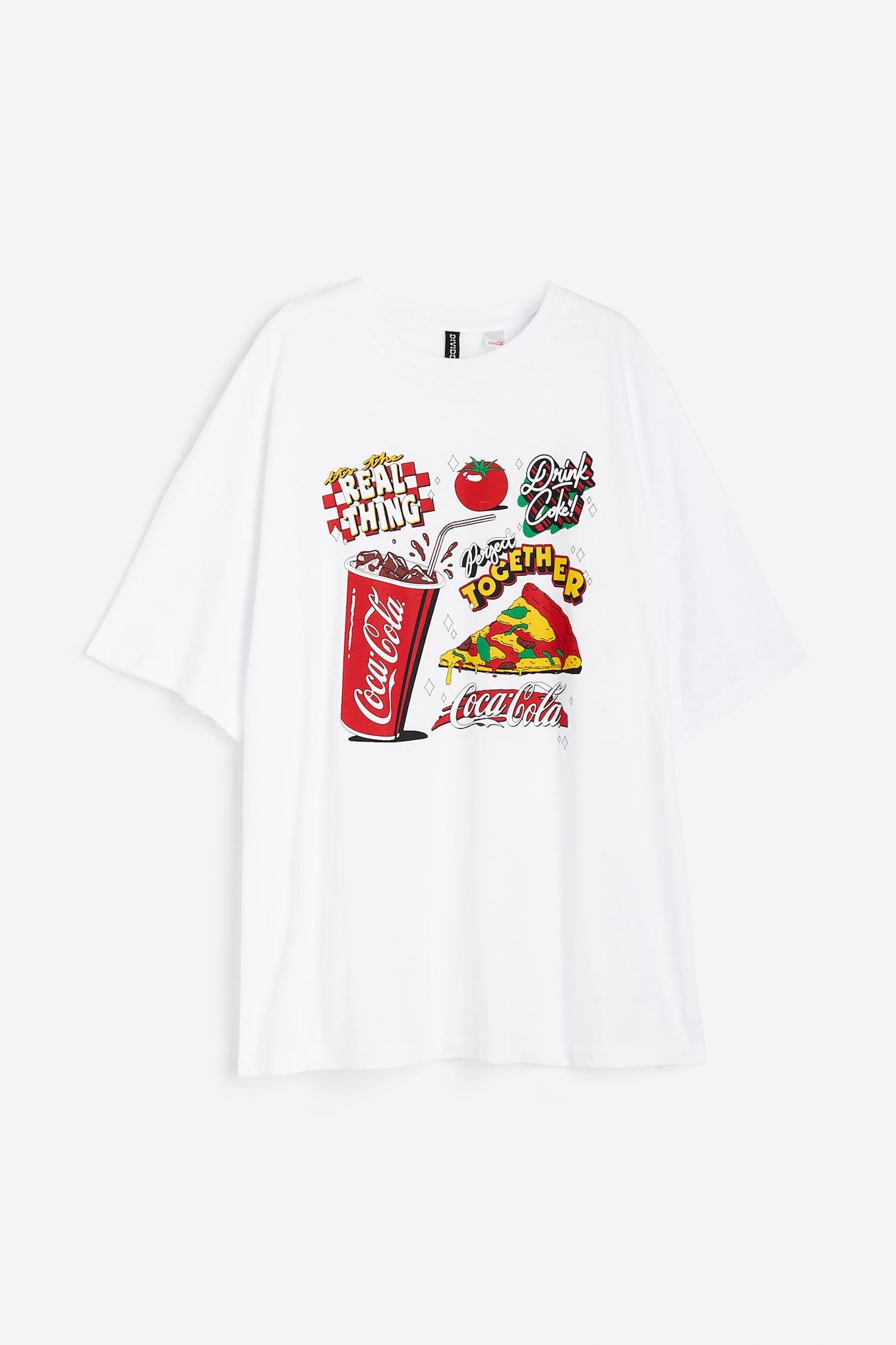 プリントオーバーサイズTシャツ - ホワイト／Coca-Cola - レディース 