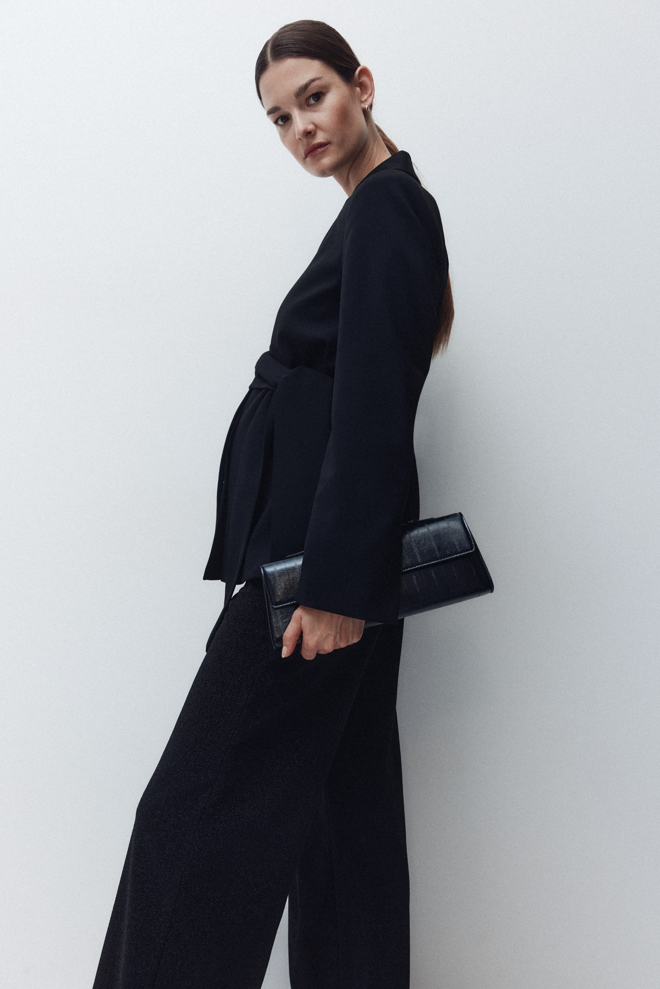 View larger image: MAMA Straight trousers - Black - Ladies | H&M GB 3