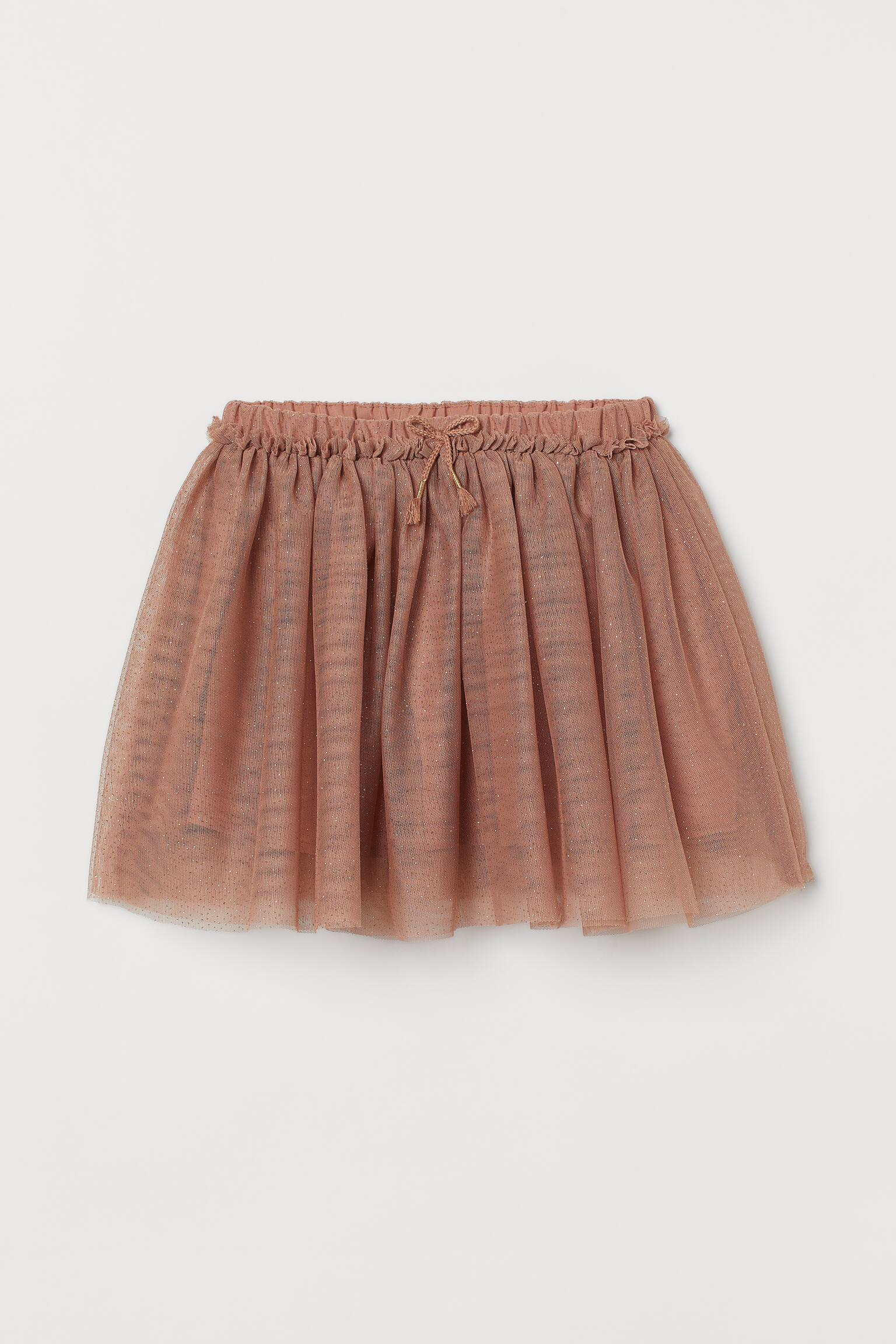 Glittery Tulle Skirt - Beige/Lilac