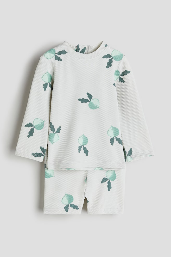 UPF 50 Swim Set - Light dusty green/Beetroot - 1