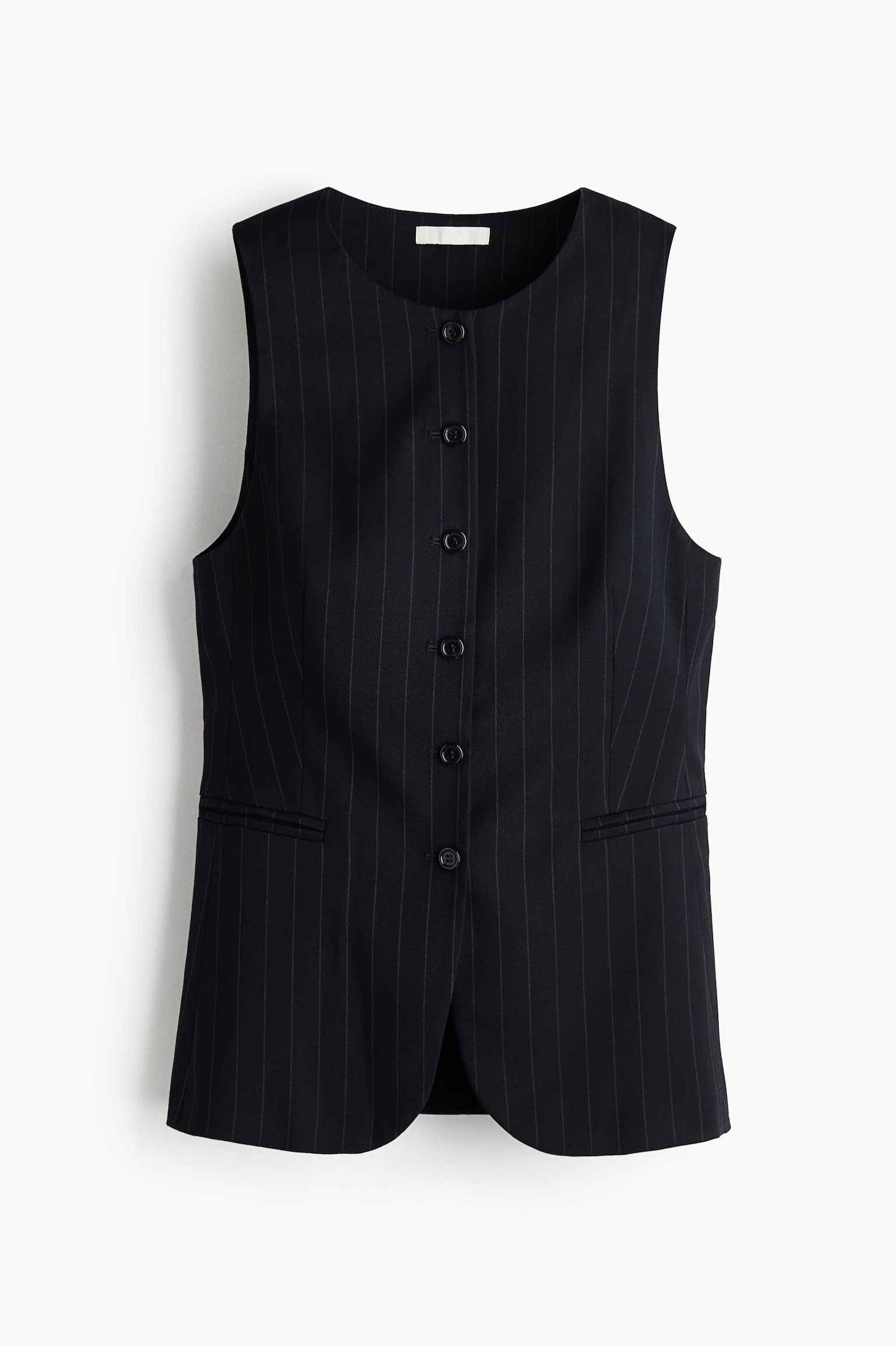 Long tailored waistcoat - Bleu marine/rayures tennis - 1