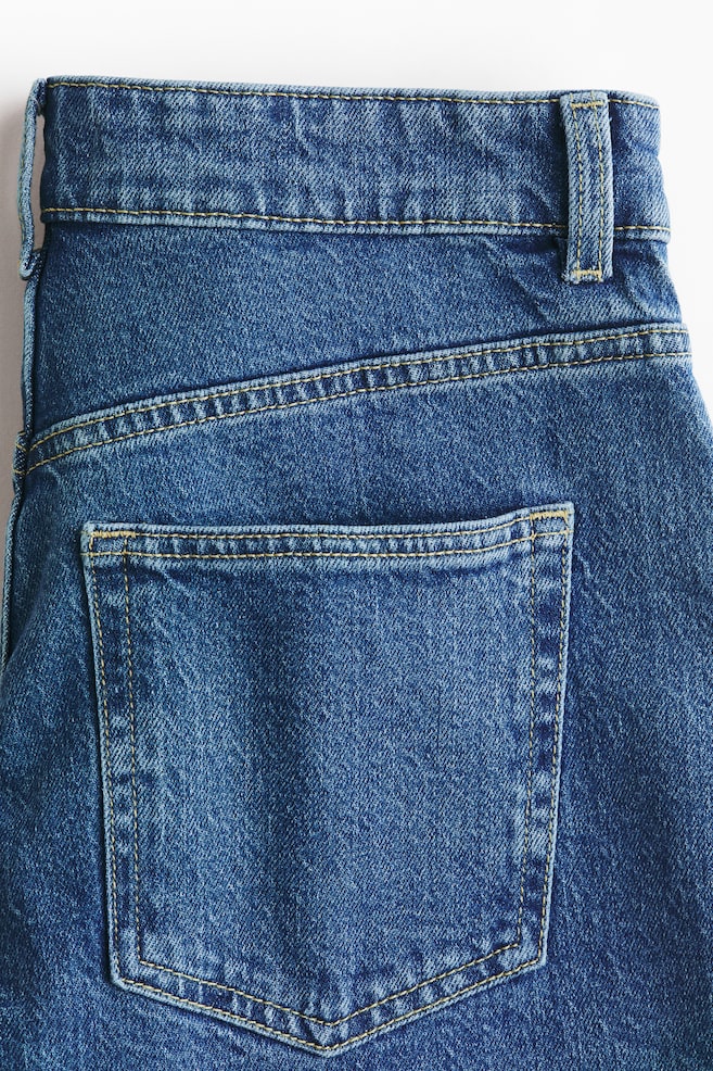High-Waist Denim Shorts-Denim blue - 5