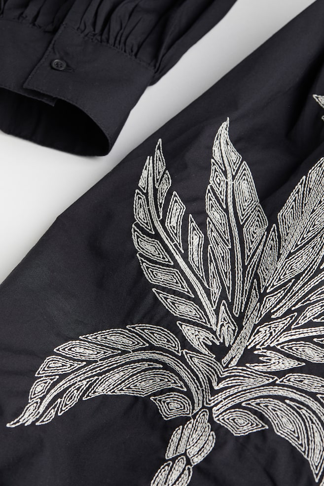 Embroidered dress - Black - 3