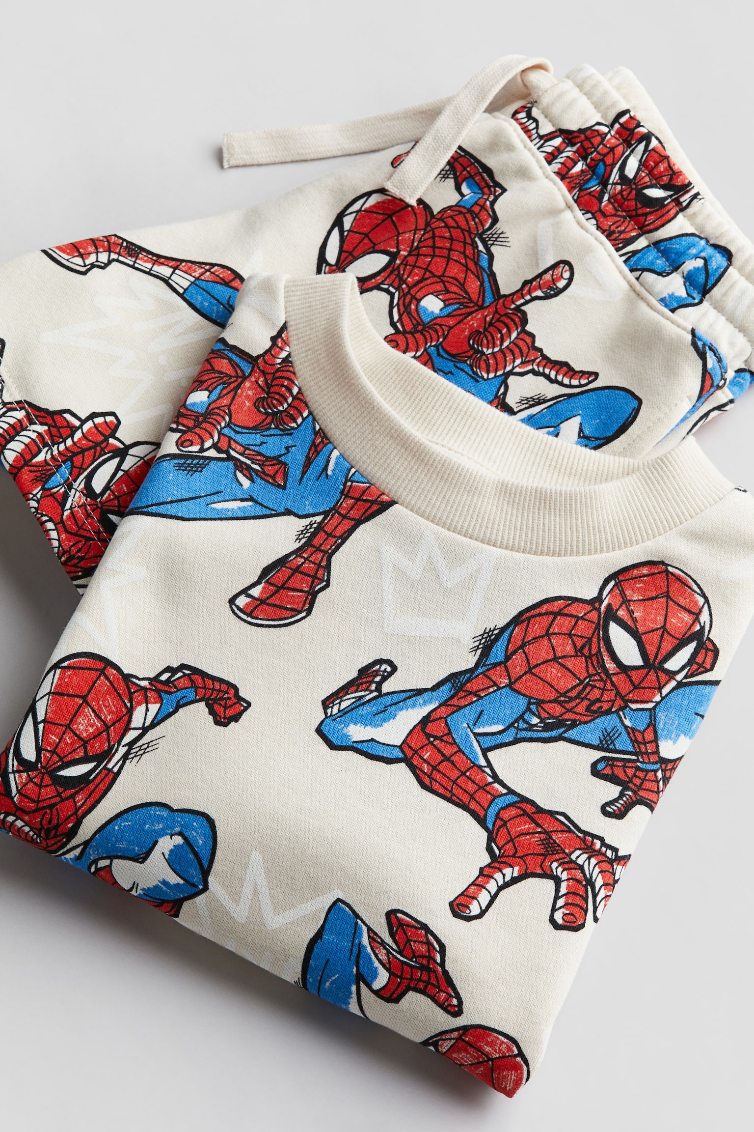 2-piece printed sweatshirt set - Natural white/Spider-Man/Beige/Marvel Comics/Black/Spider-Man - 2