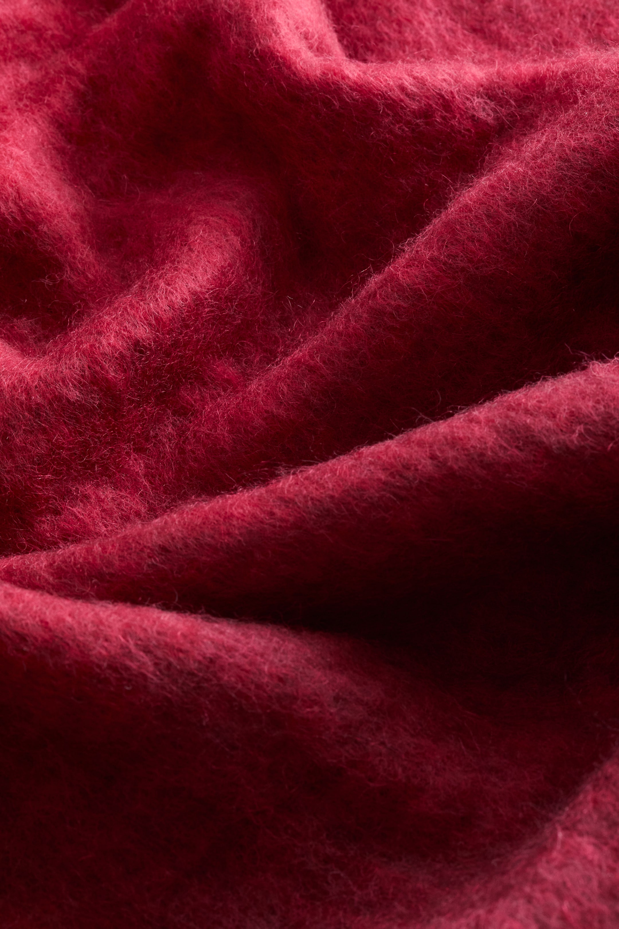 Mohair-Blend Throw with Fringe