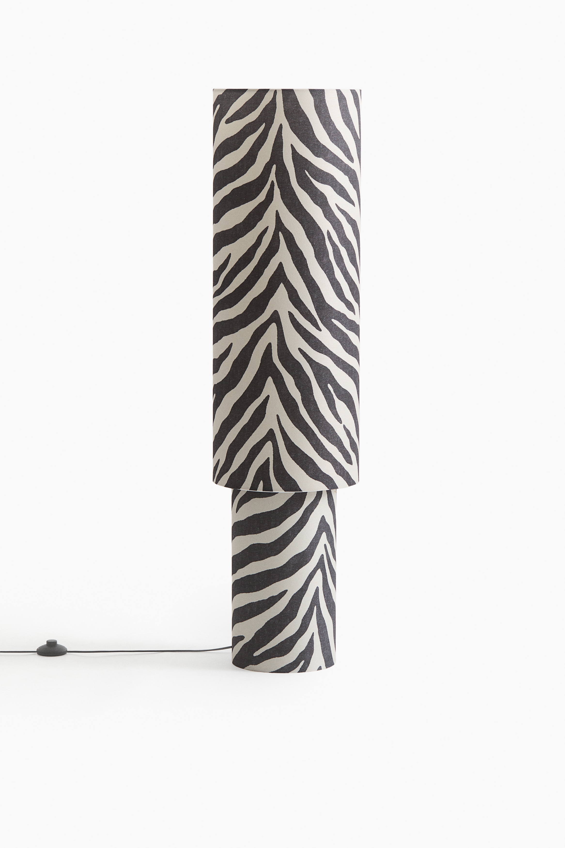 H&M Home  - Vloerlamp met dessin - Lichtbeige/zebradessin