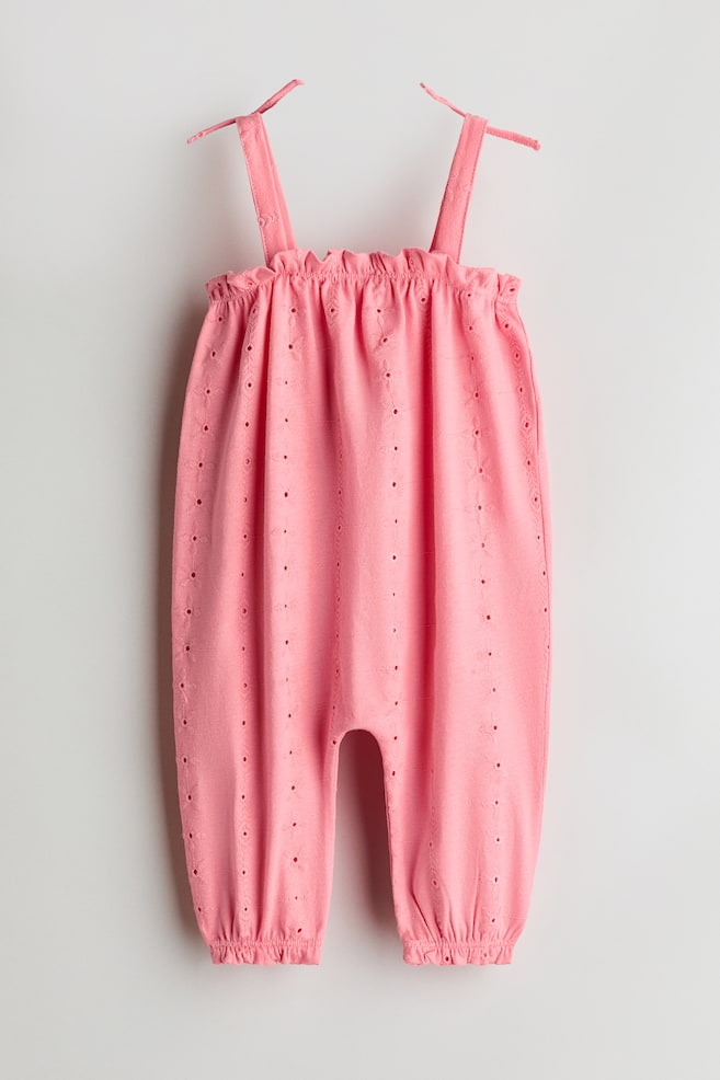 Cotton Romper Suit - Hot pink/Light blue/cherries - 1