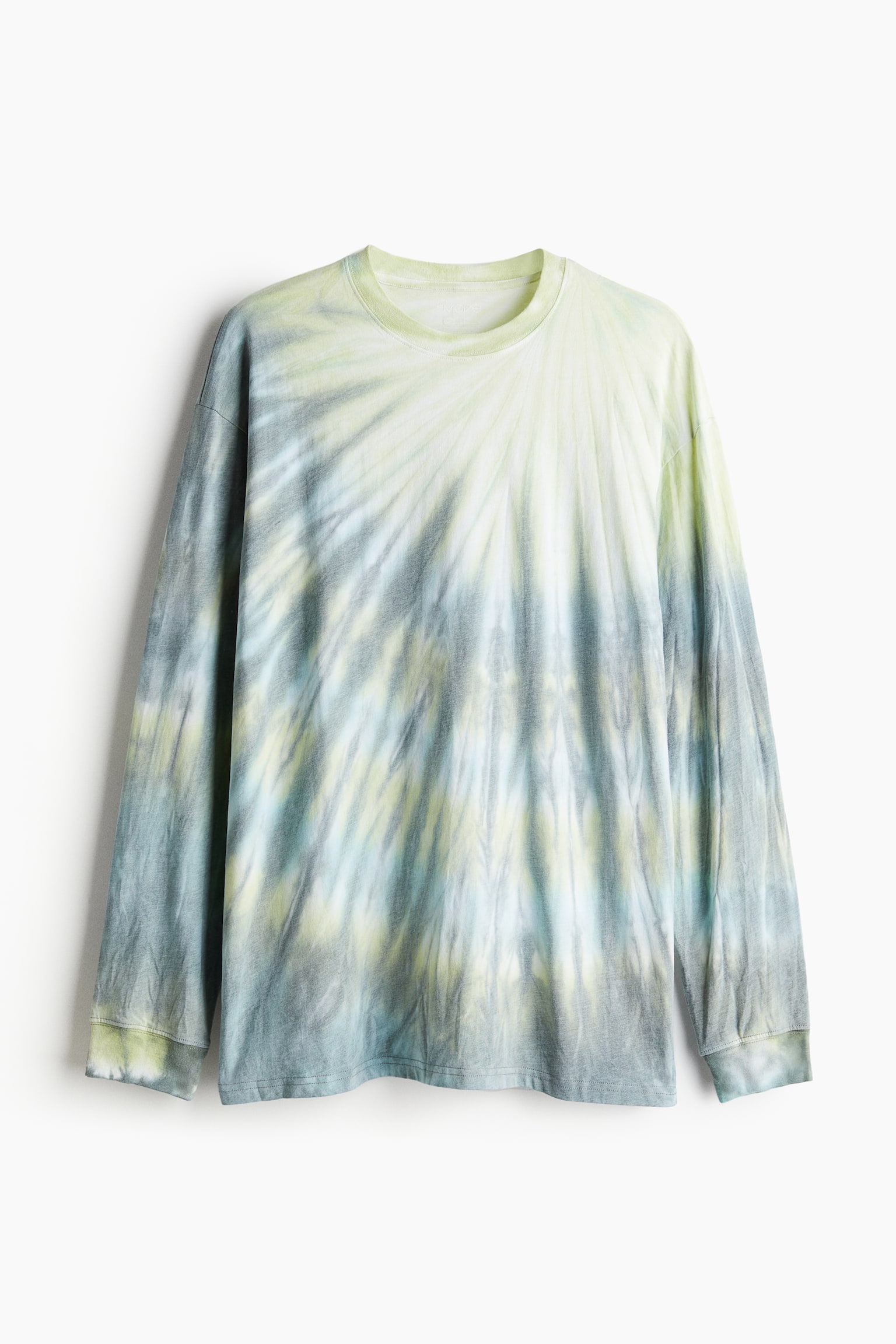 Loose Fit Long Sleeve Activewear Top In DryMove™ - Green/Tie dye/White/Move 90 - 2