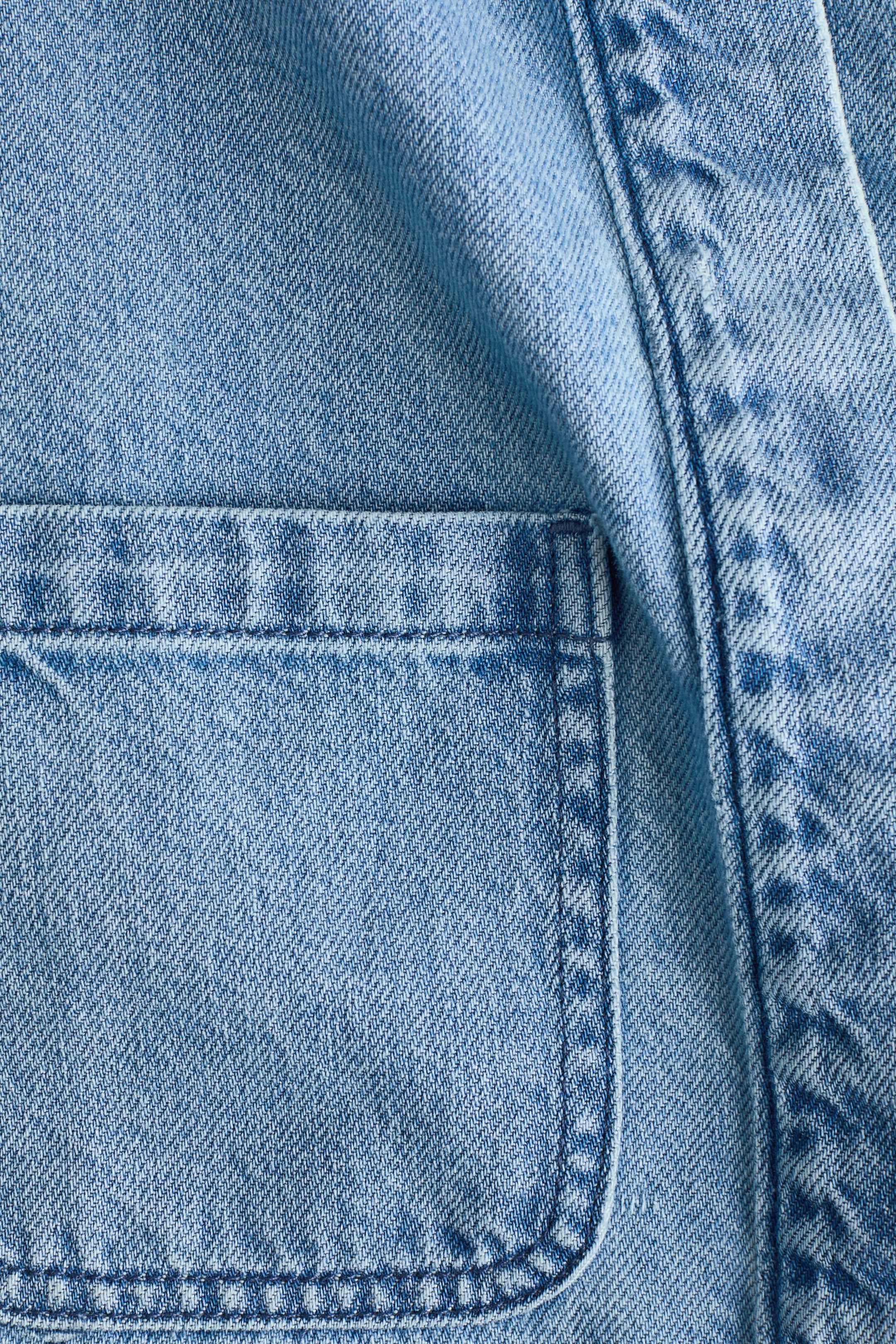 Женские куртки H&M Puff-Sleeved Denim Jacket — фото 7