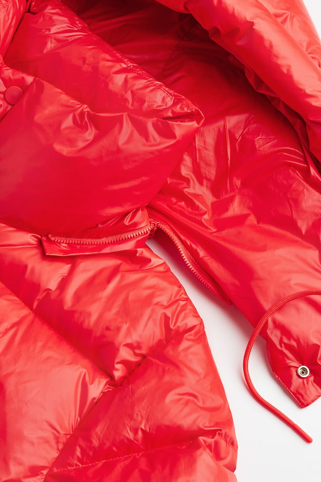 Hooded down jacket - Red/Black - 9