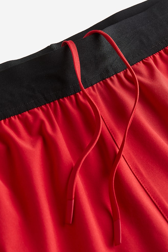 DryMove™ Double-layered sports shorts - Red/Black/Grey/Black - 3