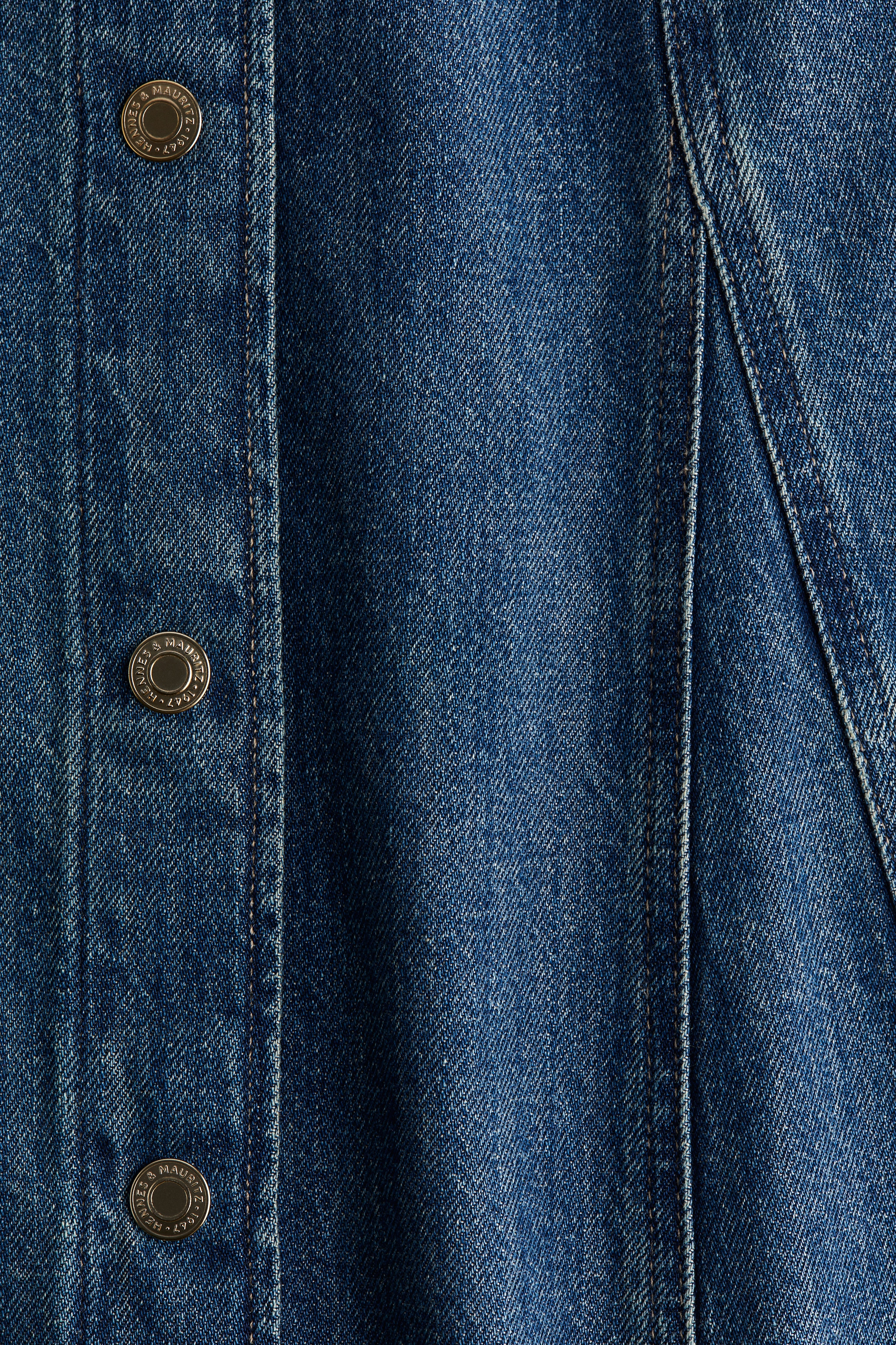 A-line denim skirt