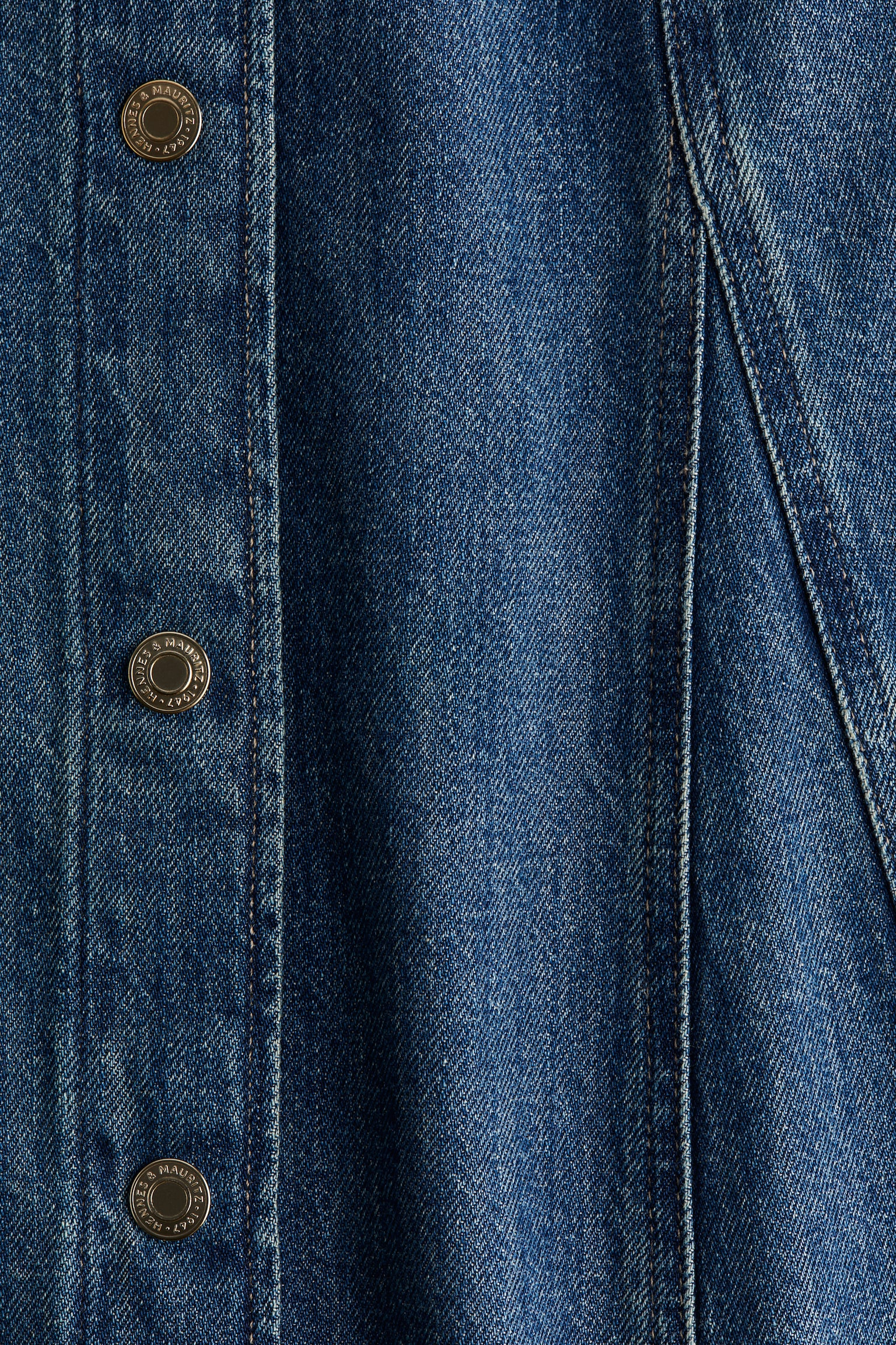 A-line denim skirt - Denim blue/Dark denim blue - 2