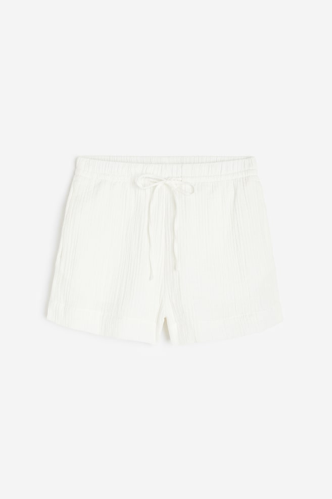 Cotton shorts - White/Black/Light beige/Light khaki green/dc - 2