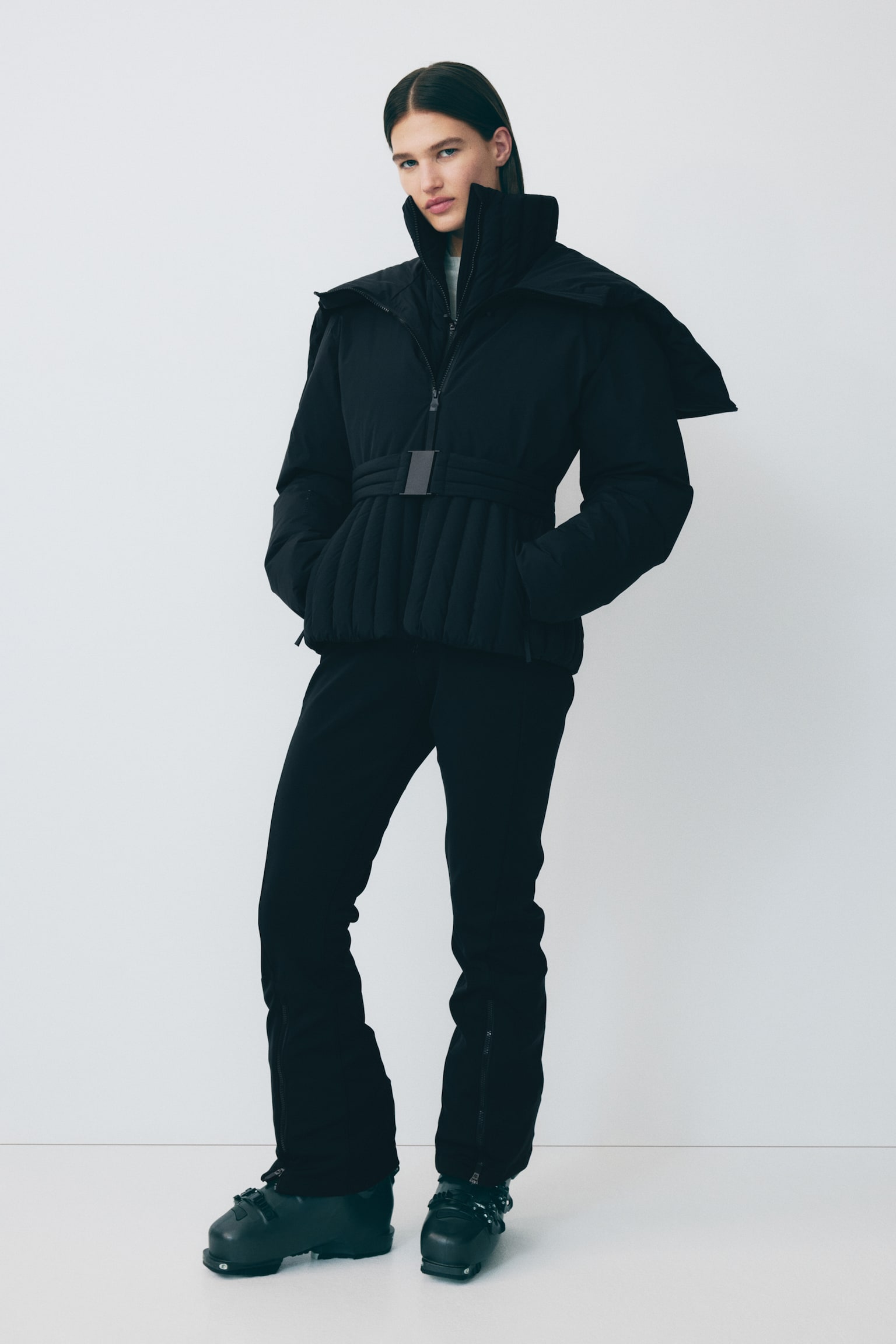 Padded ski jacket with ThermoMove™ - Black/Aubergine purple/Beige - 6