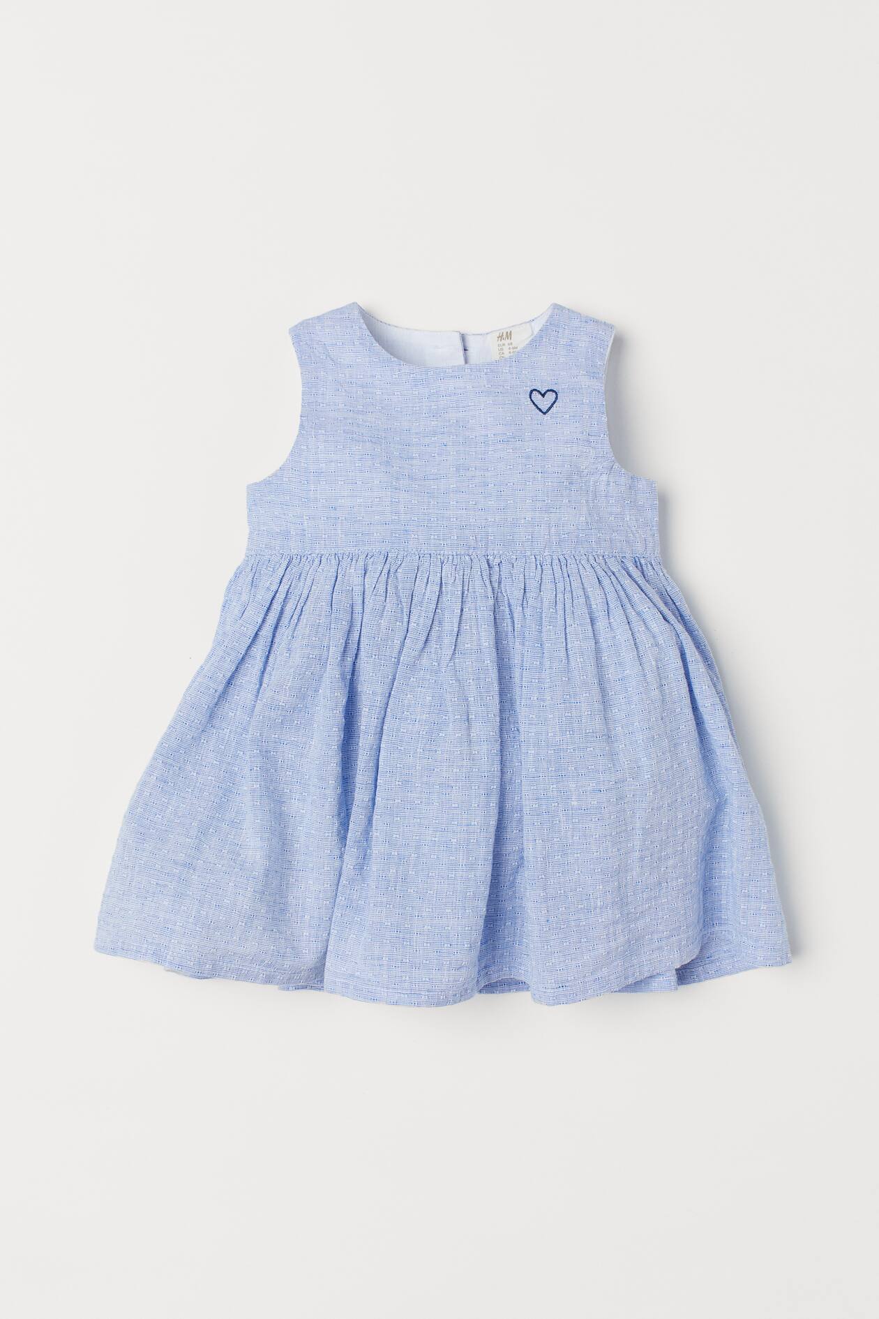 Cotton dress - Sleeveless - Light blue - Kids | H&M GB