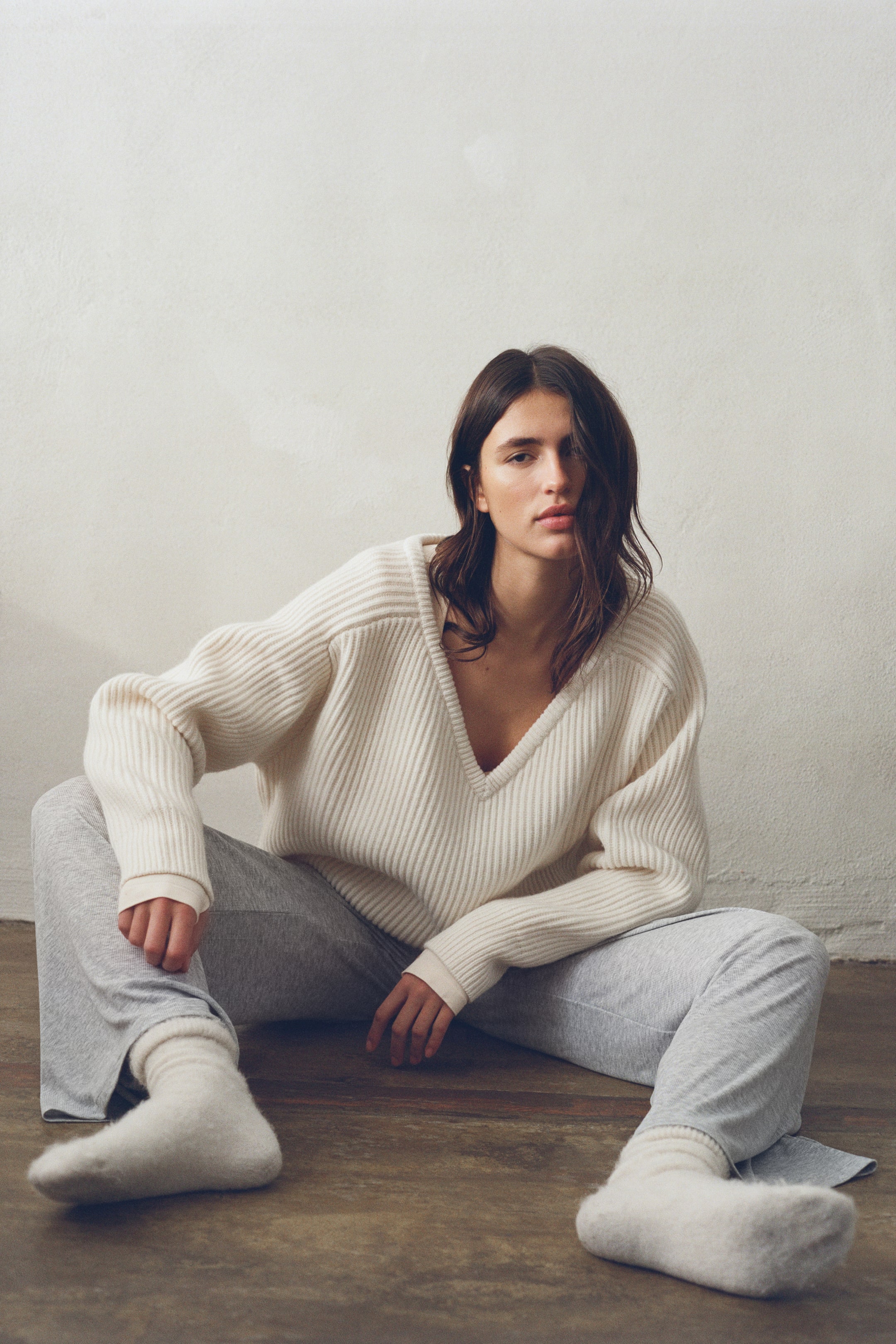 Ingrandisci l'immagine: Pantaloni sportivi con vita risvoltabile - Grigio mélange - DONNA | H&M CH 3