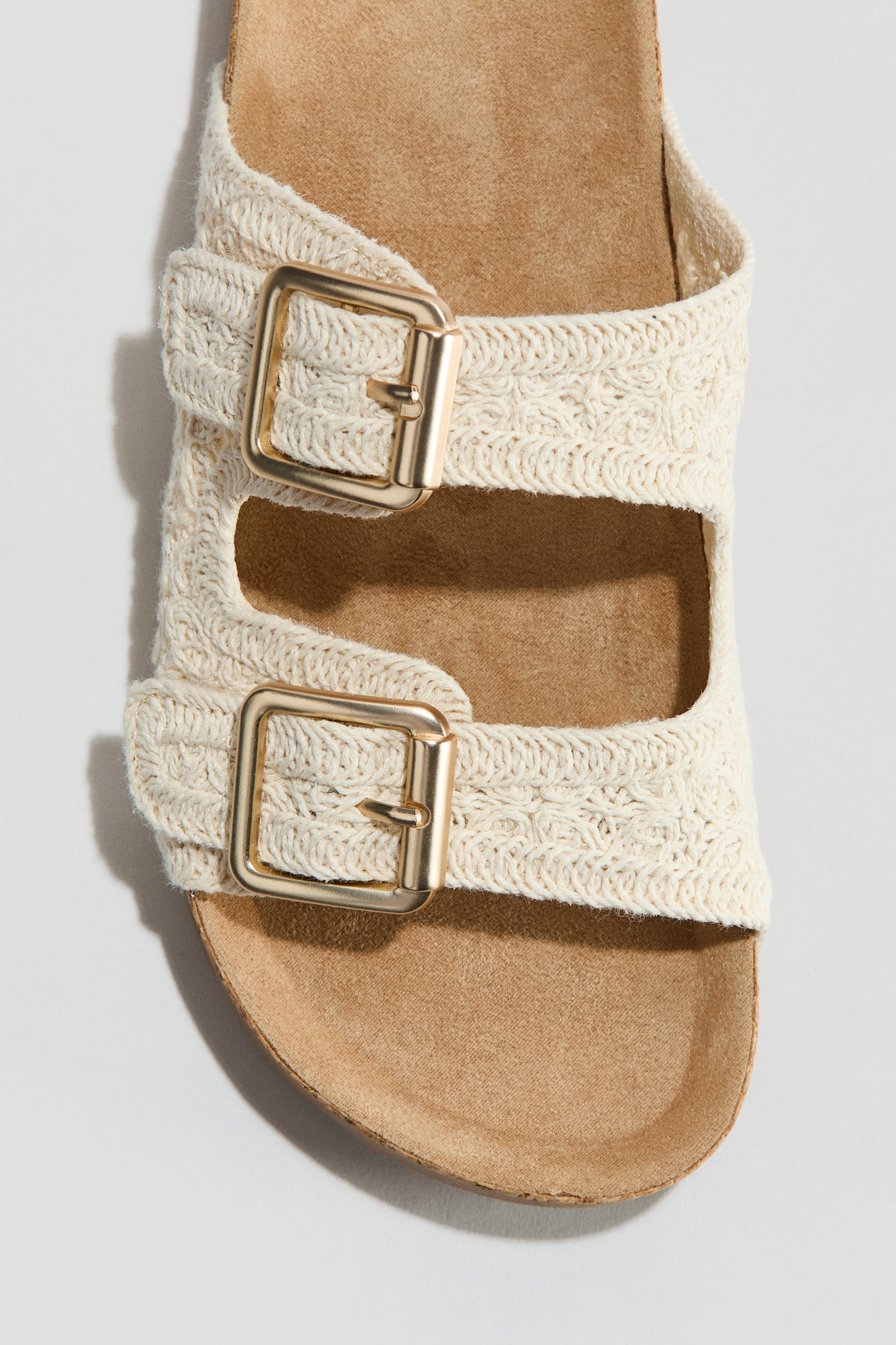 Two-strap sandals - Cream/Beige/Studs - 3