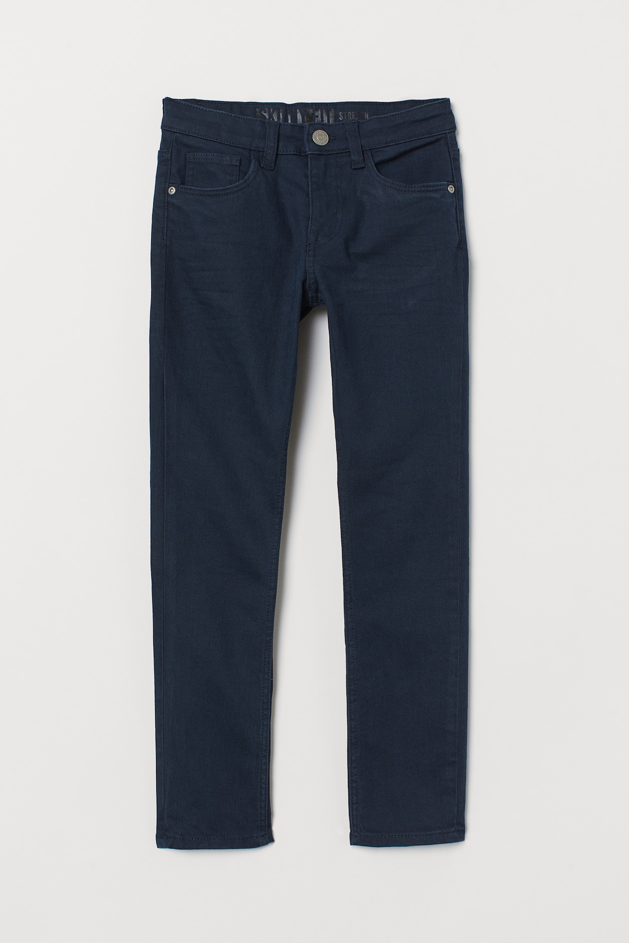 Skinny Fit Twill Pants - Long - Dark blue - Kids | H&M US