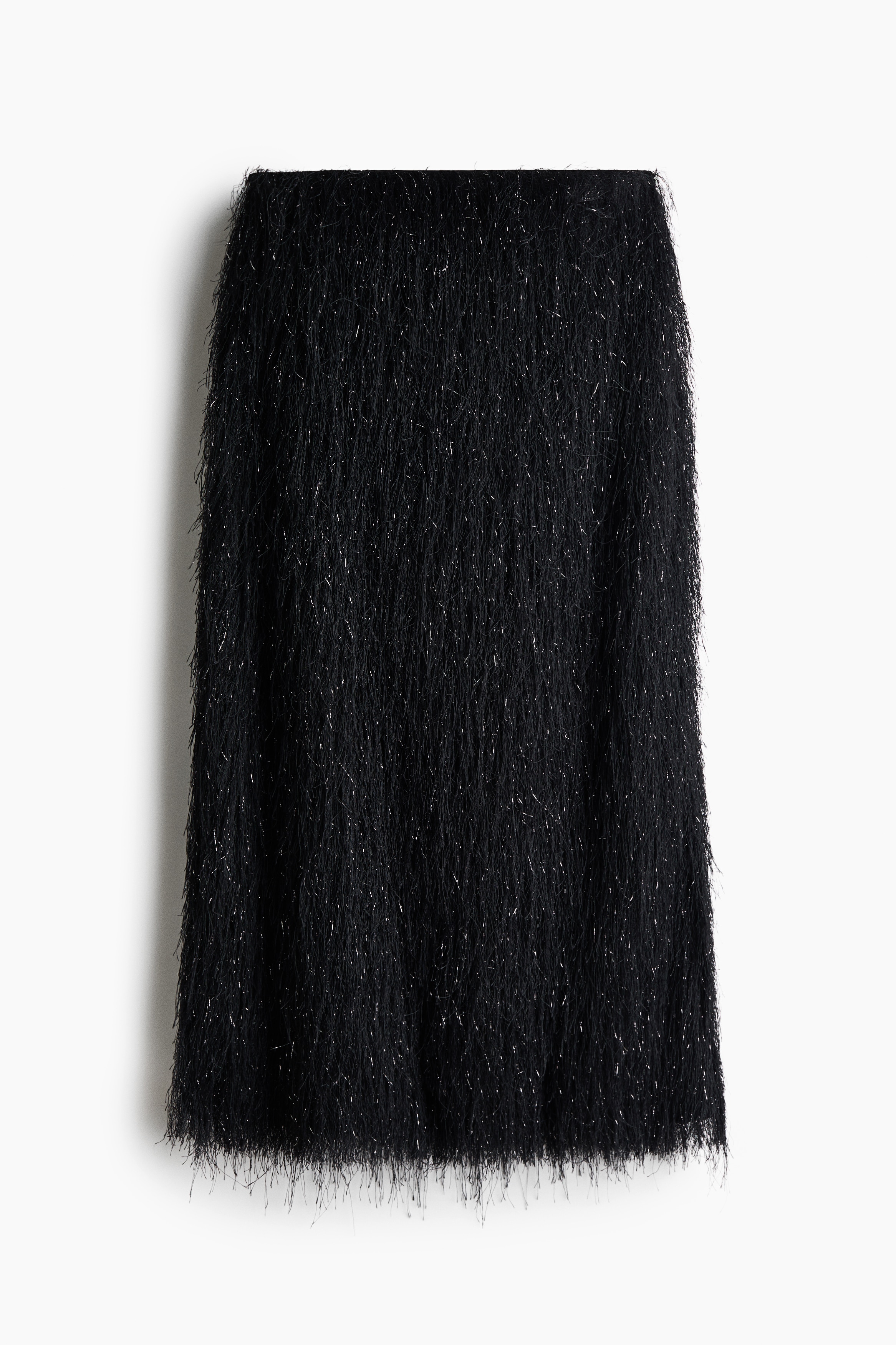 Glittery fringed skirt