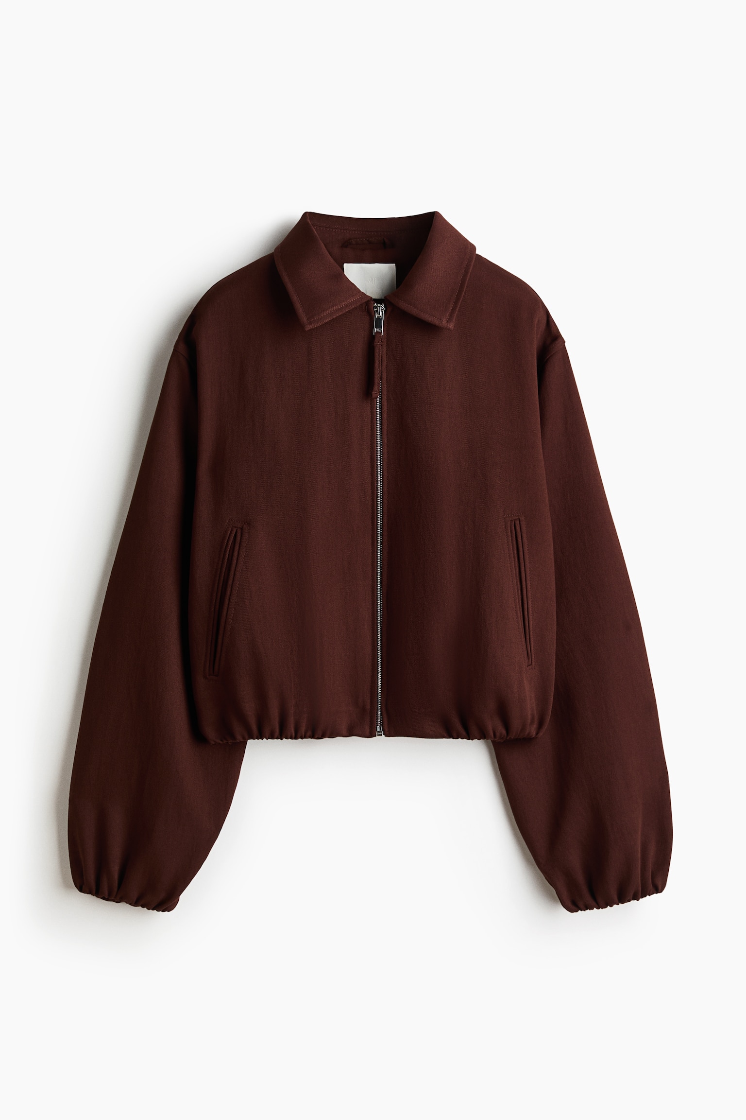 Oversized bubble-hem jacket - Dark rust brown/Beige/Leopard print/Khaki green - 2