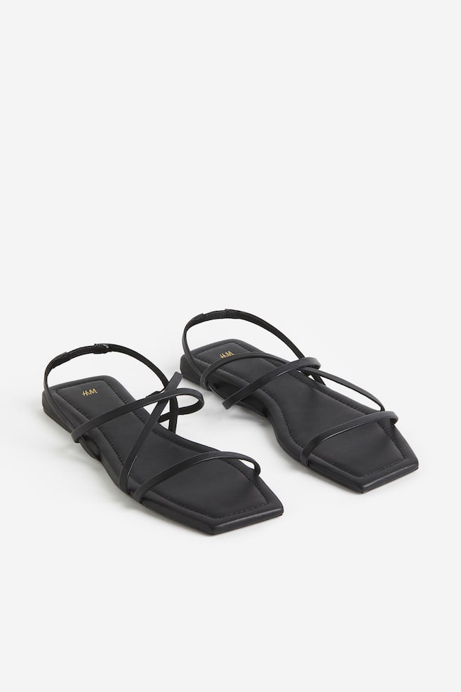 Strappy sandals - Black/White - 5