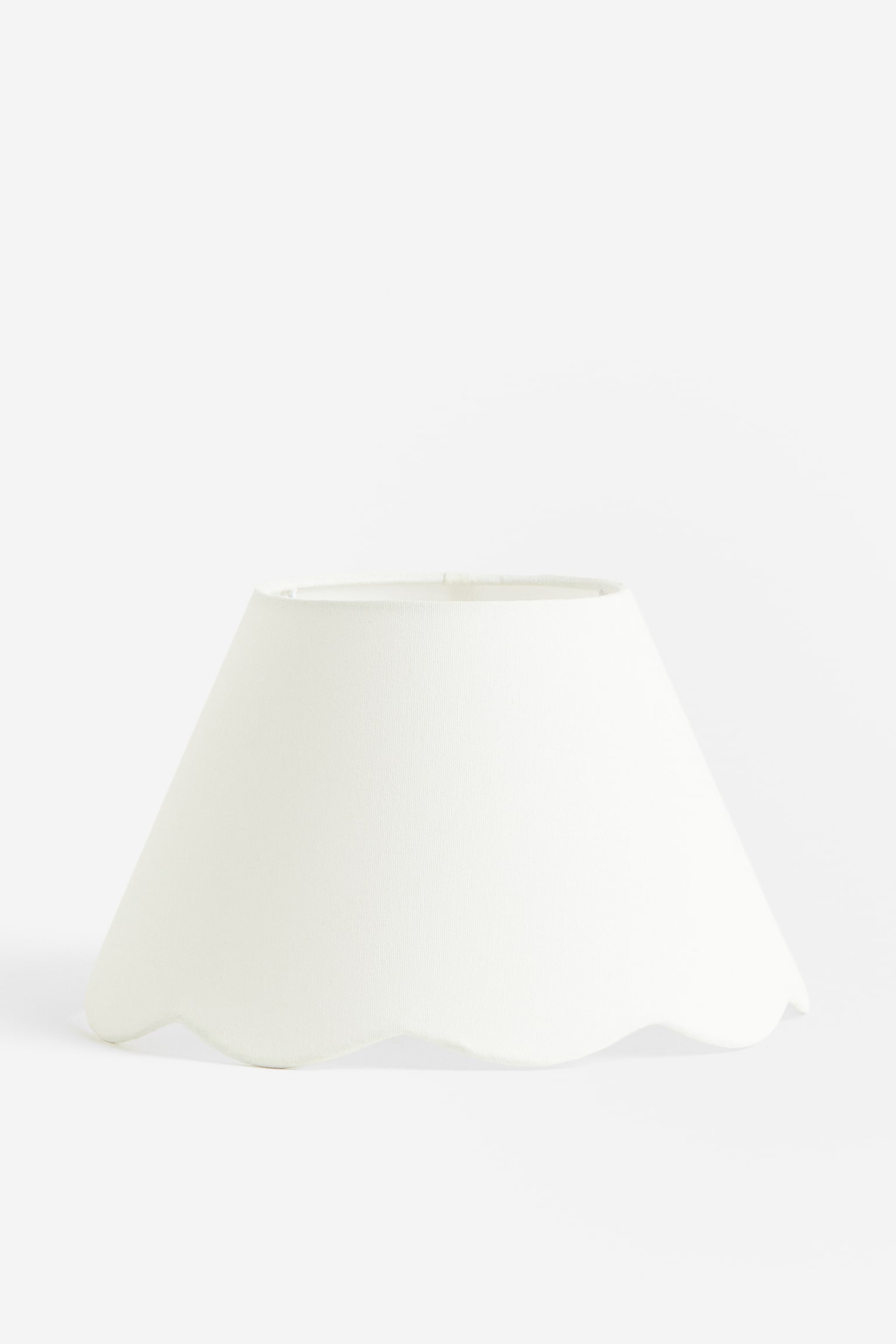 Small linen-blend lampshade - White/Beige - 1