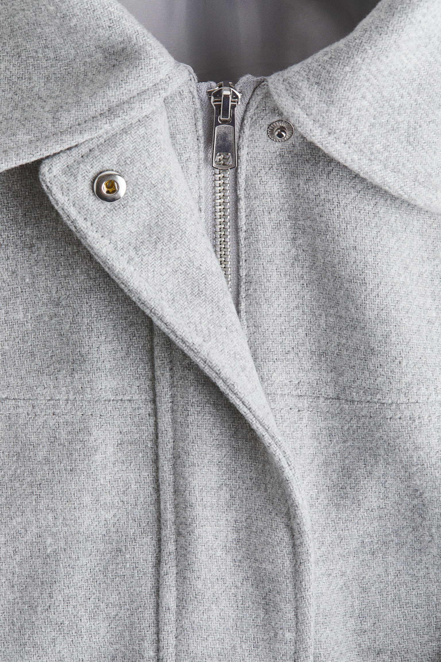 Женская куртка H&M Bomber with Collar, цвет: Серый — фото 7