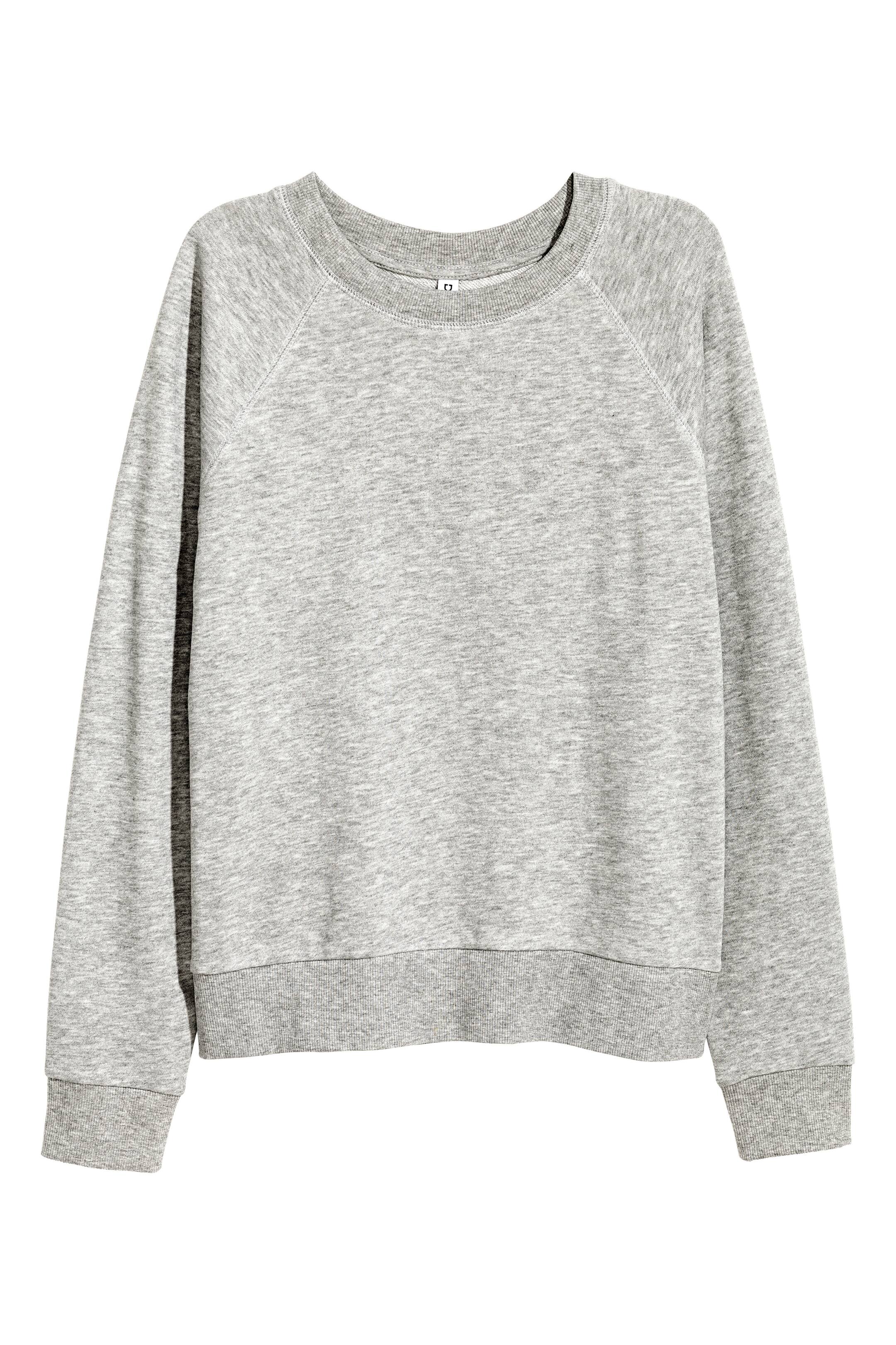 Näytä suurempi kuva: Collegepusero - Harmaameleerattu - NAISET | H&M FI 1