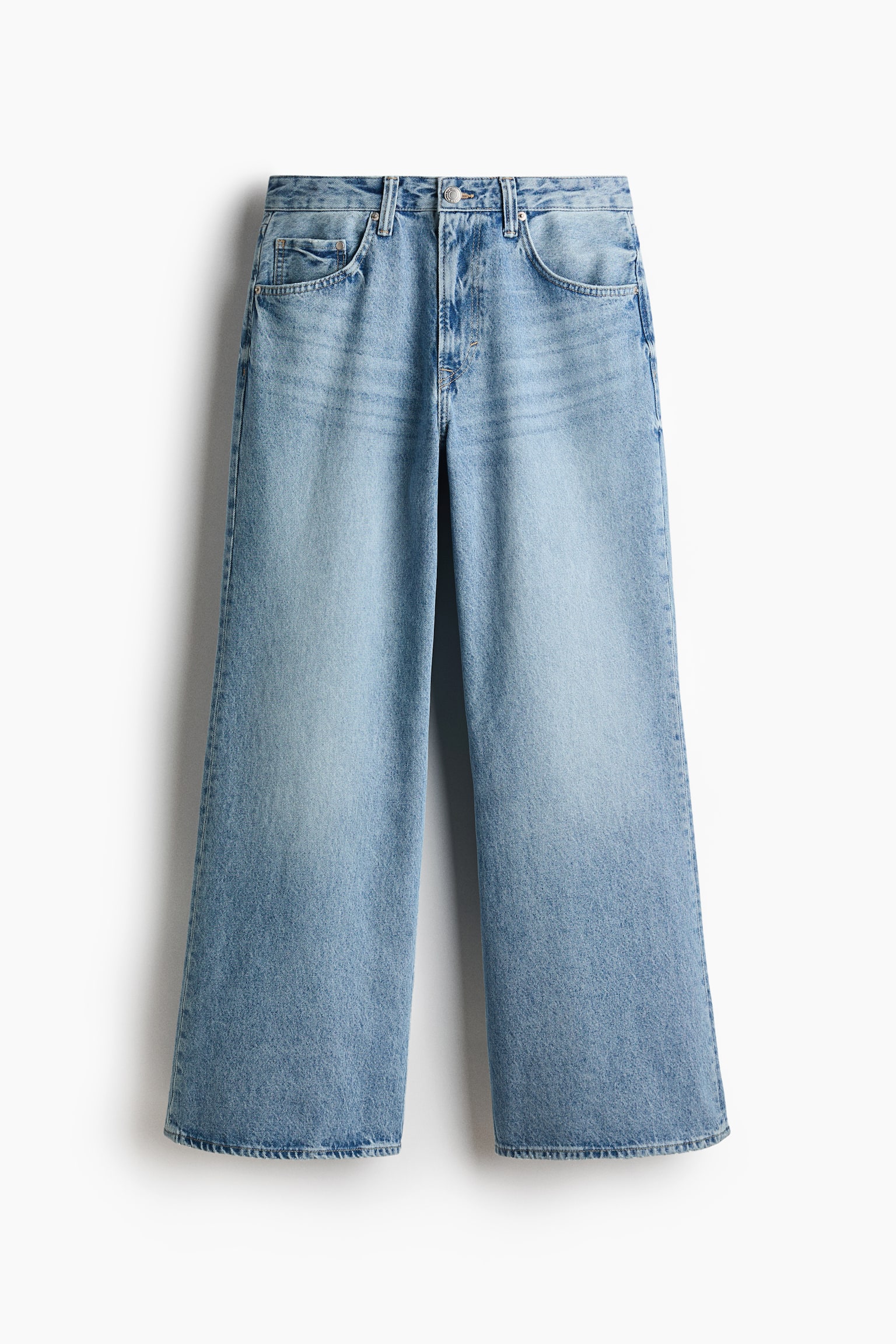 Loose Bootcut Jeans - Helles Denimblau/Ausgewaschenes Denimblau