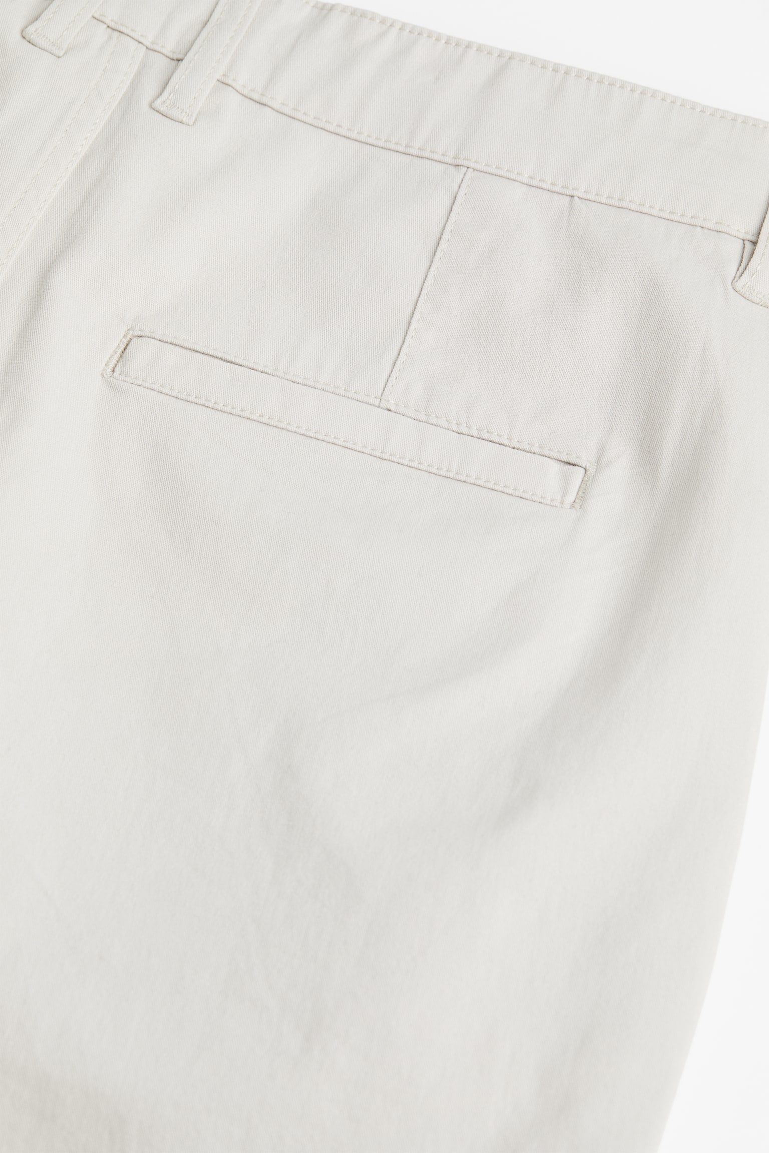 Regular Fit Cotton Chino Shorts - Light beige/Khaki green - 3