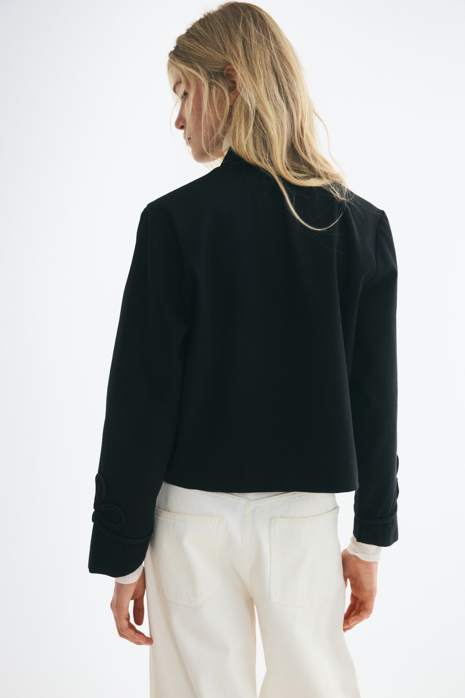 Женская куртка H&M Cotton Twill, цвет: Чёрный — фото 4