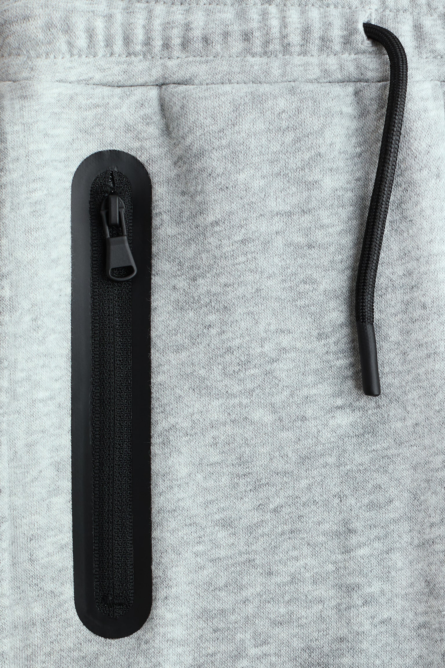 Pantalon de jogging à l'intérieur brossé - Gris clair chiné/Noir - 2