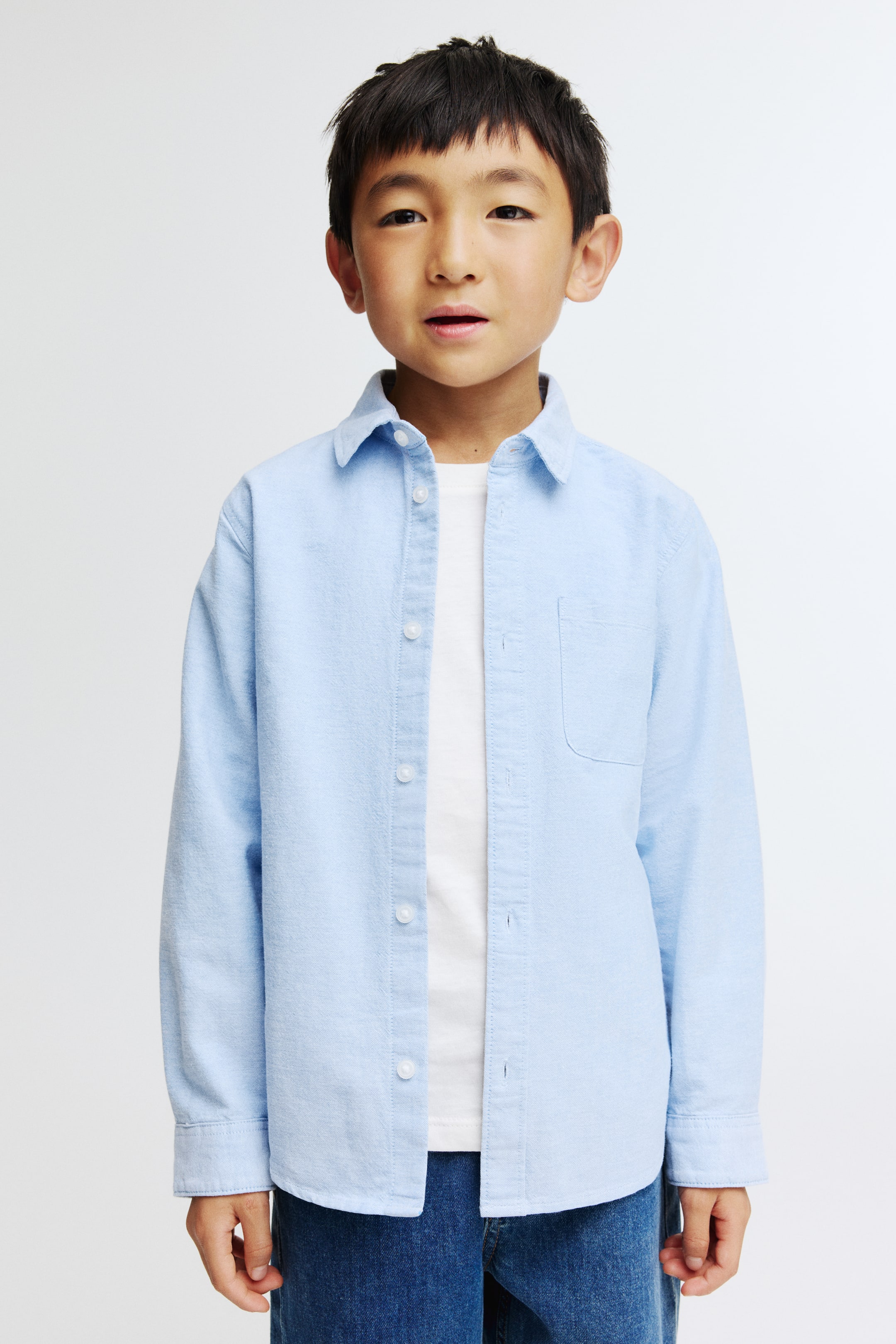 View larger image: Cotton Shirt - Light blue - Kids | H&M US 2